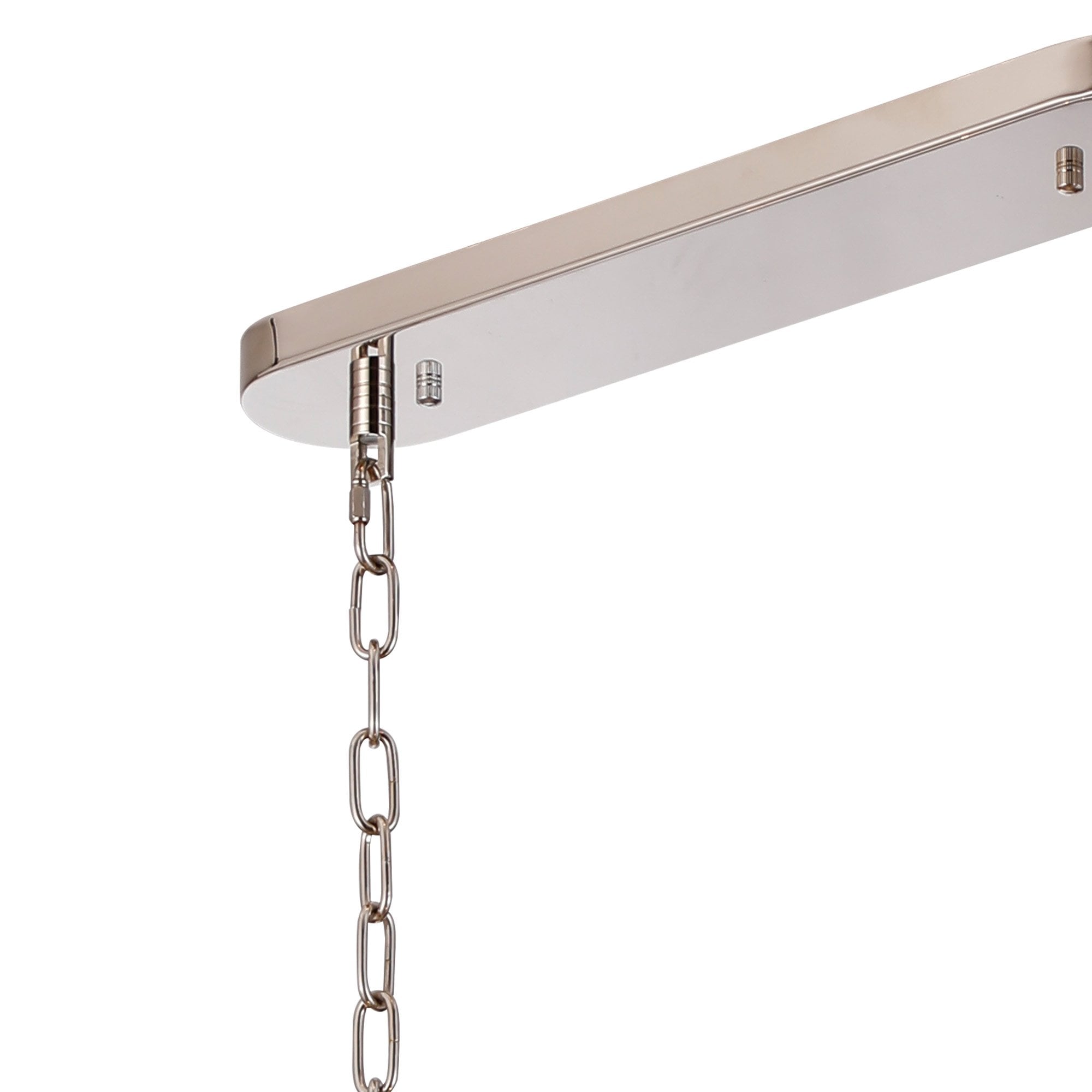 Fabula Oakhurst 7 Light Oval Pendant - Polished Nickel & Clear Glass