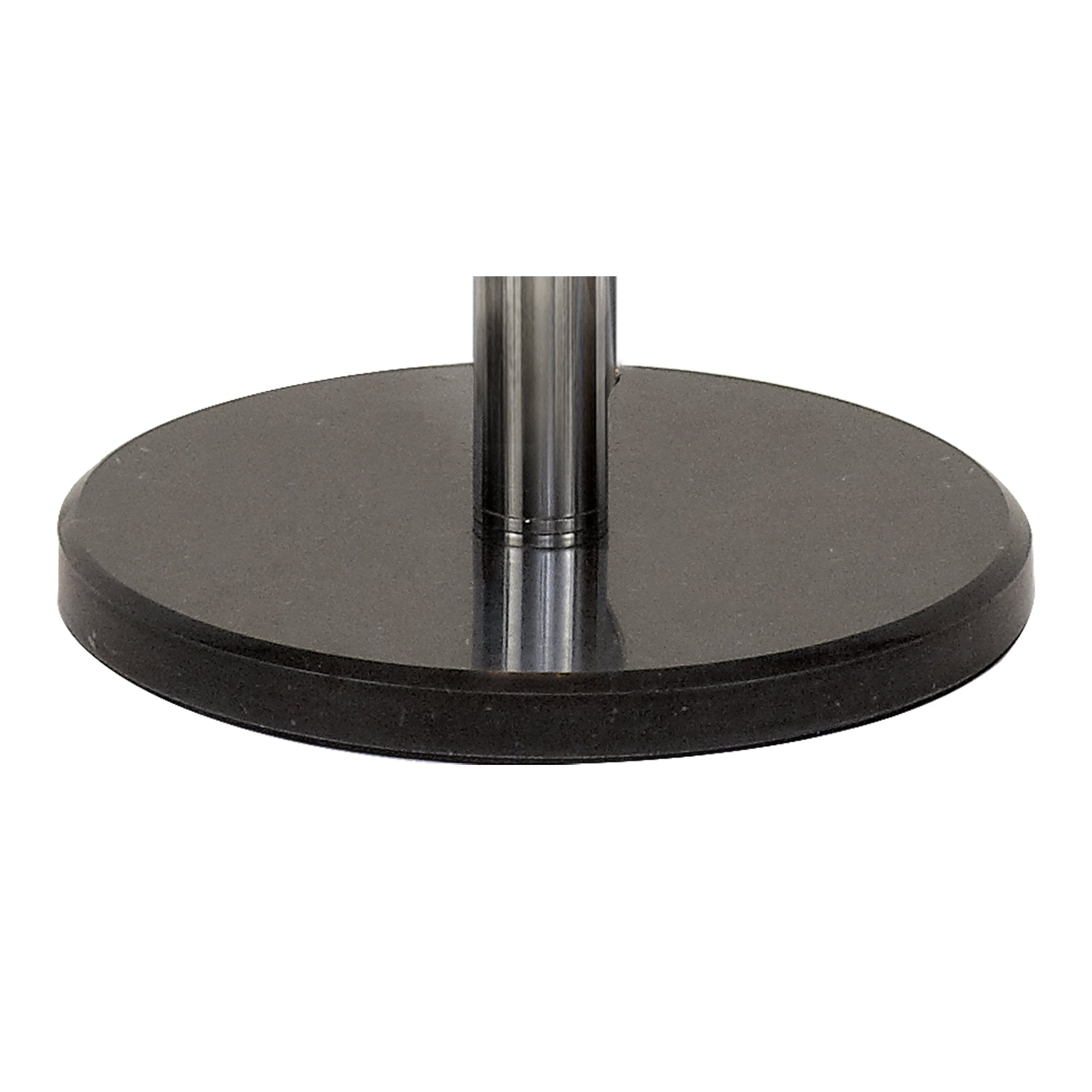 Fabula Roding 3 Light Table Lamp - Polished Chrome, Black Marble & Iridescent Glass