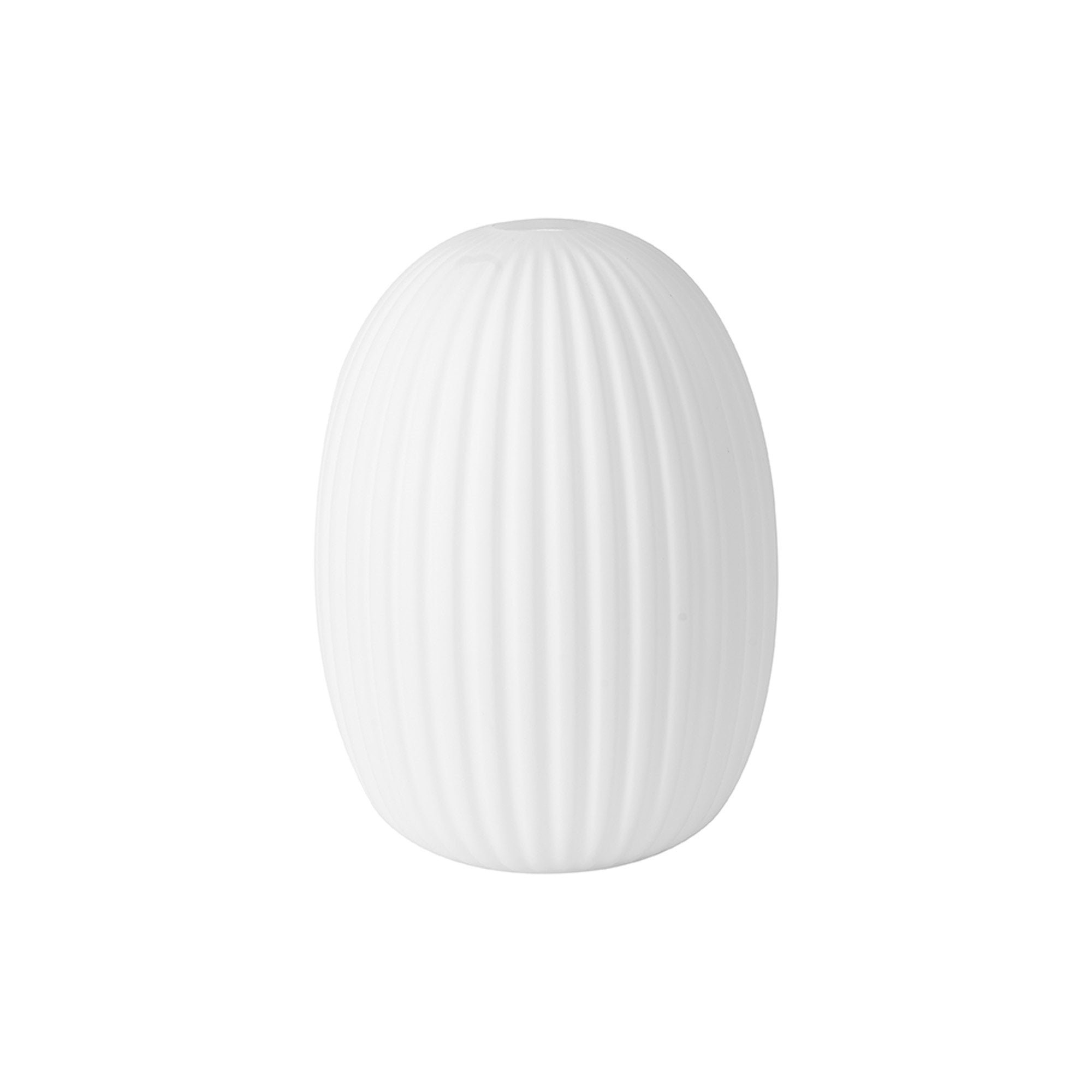Fabula Springfield 20cm Almond Ribbed Shade - Opal Glass - Shade Only