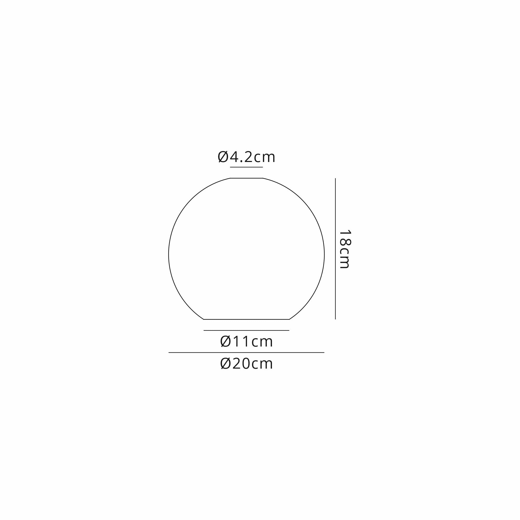 Fabula Springfield 20cm Globe Shade - Smoked Fade Glass - Shade Only