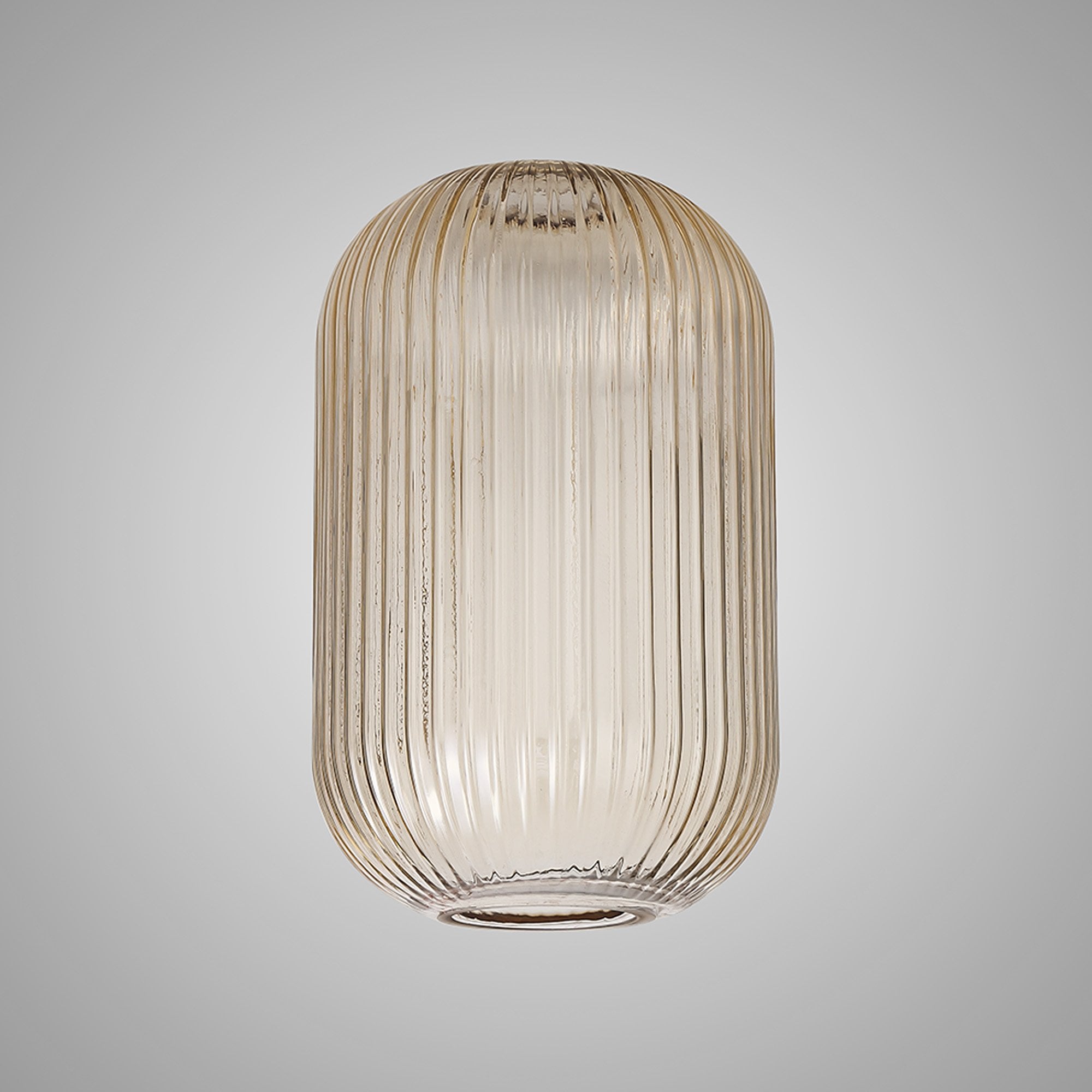 Fabula Springfield 20cm Tubular Ribbed Shade - Champagne Glass - Shade Only