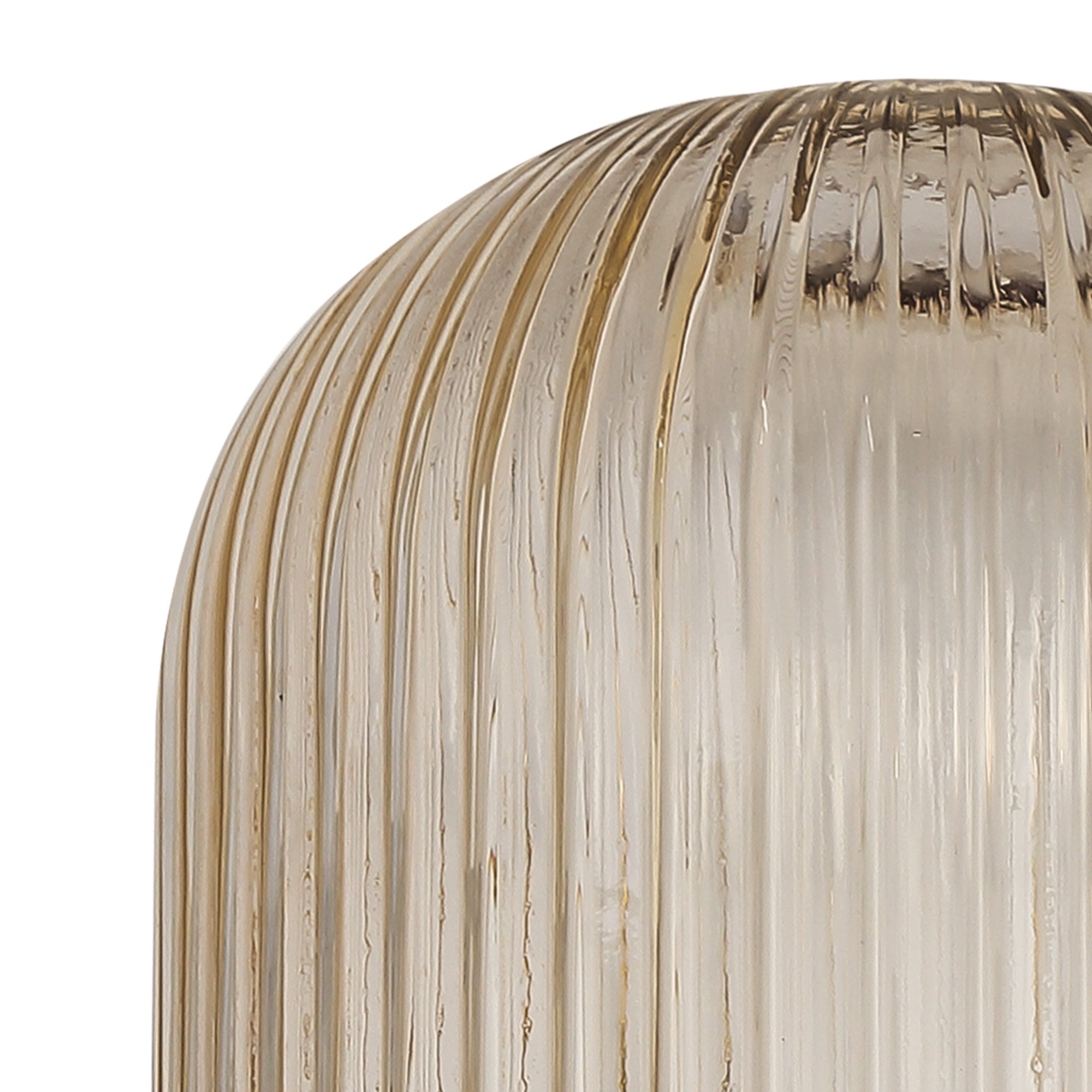 Fabula Springfield 20cm Tubular Ribbed Shade - Champagne Glass - Shade Only