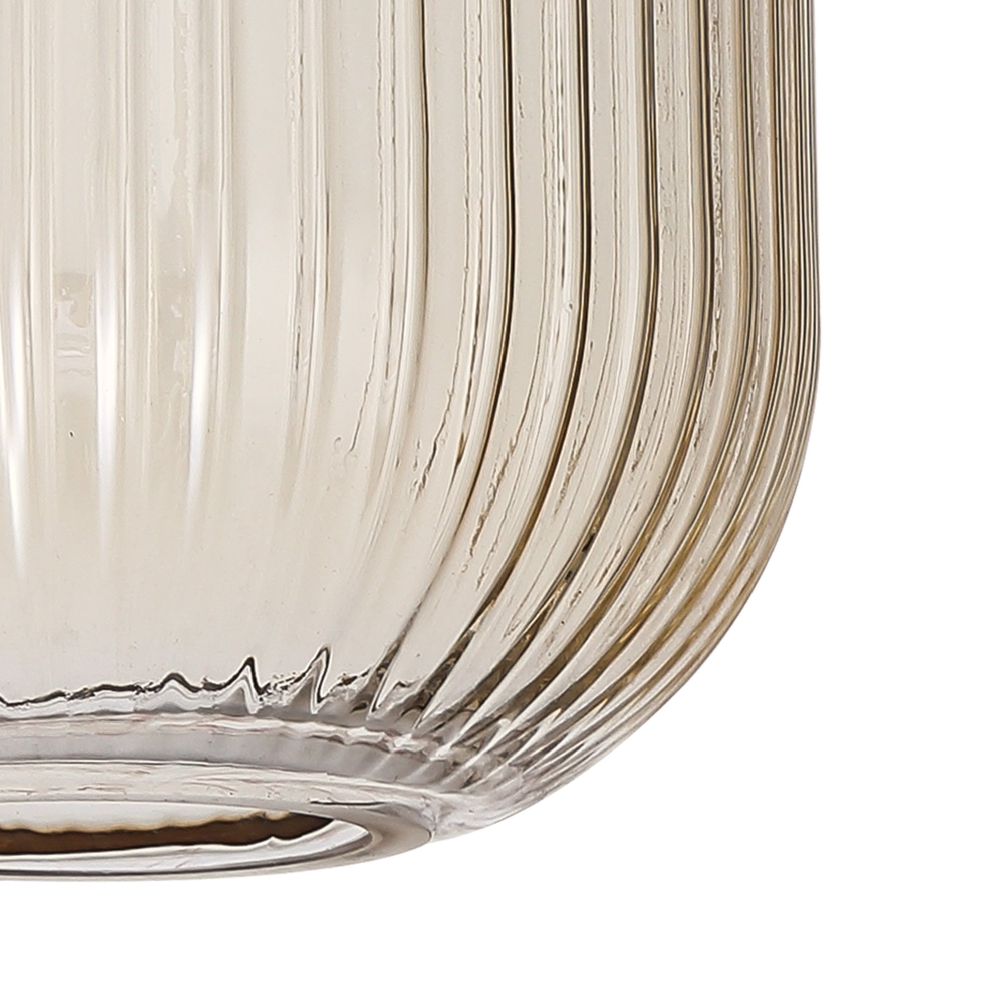 Fabula Springfield 20cm Tubular Ribbed Shade - Champagne Glass - Shade Only