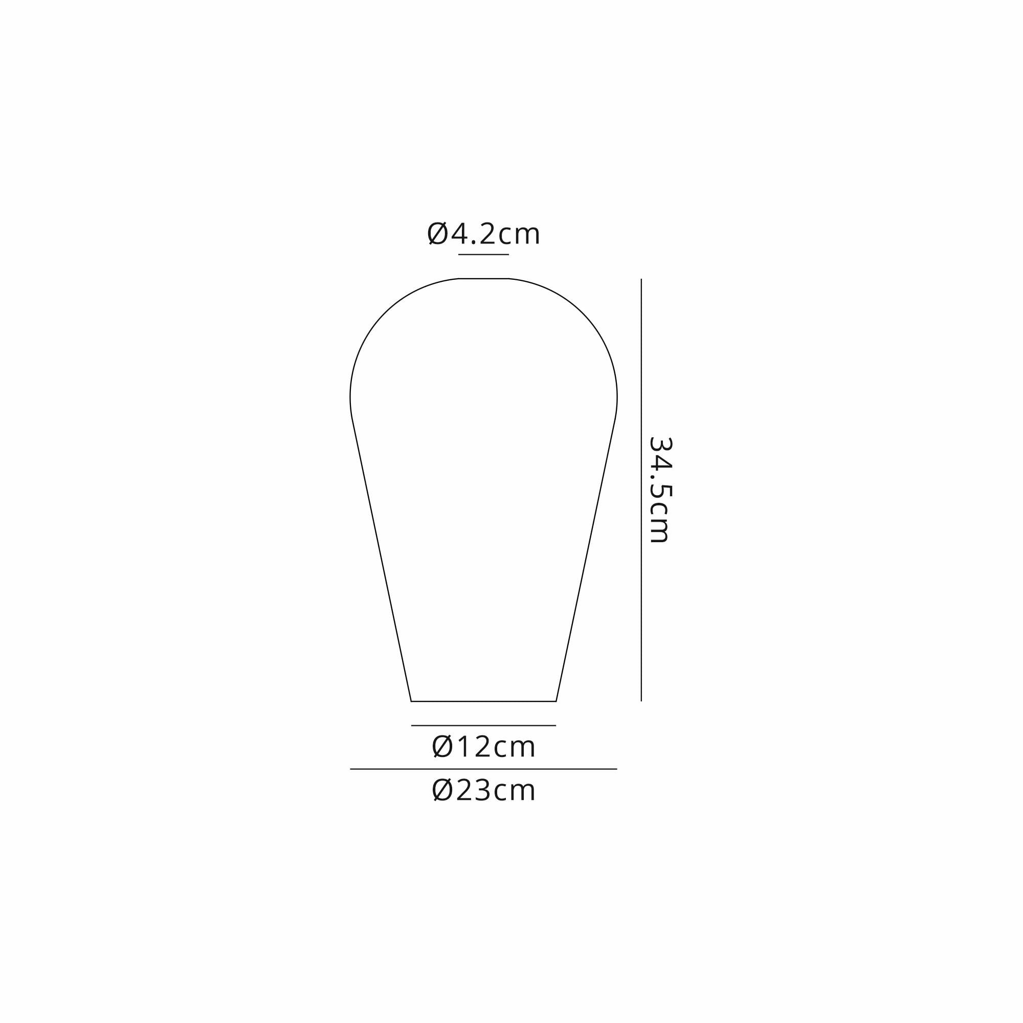 Fabula Springfield 23cm Pear Shaped Shade - Copper Fade Glass - Shade Only