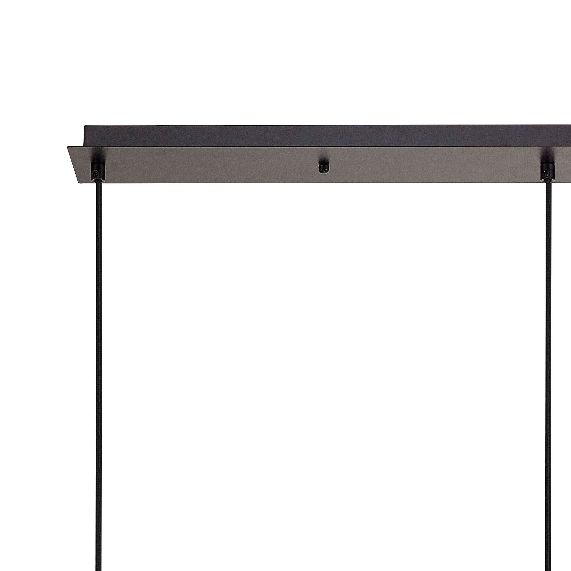 Fabula Springfield 3 Light Linear Suspension Kit - Matt Black - Frame Only