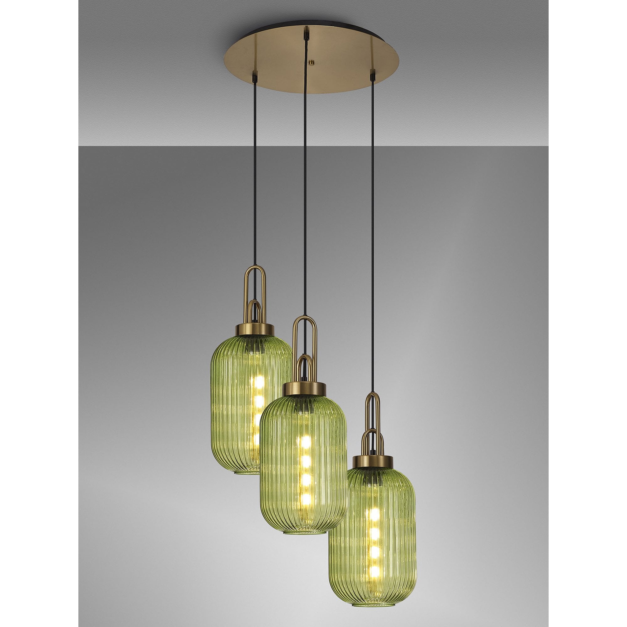 Fabula Springfield 3 Light Linear Suspension Kit - Polished Nickel - Frame Only