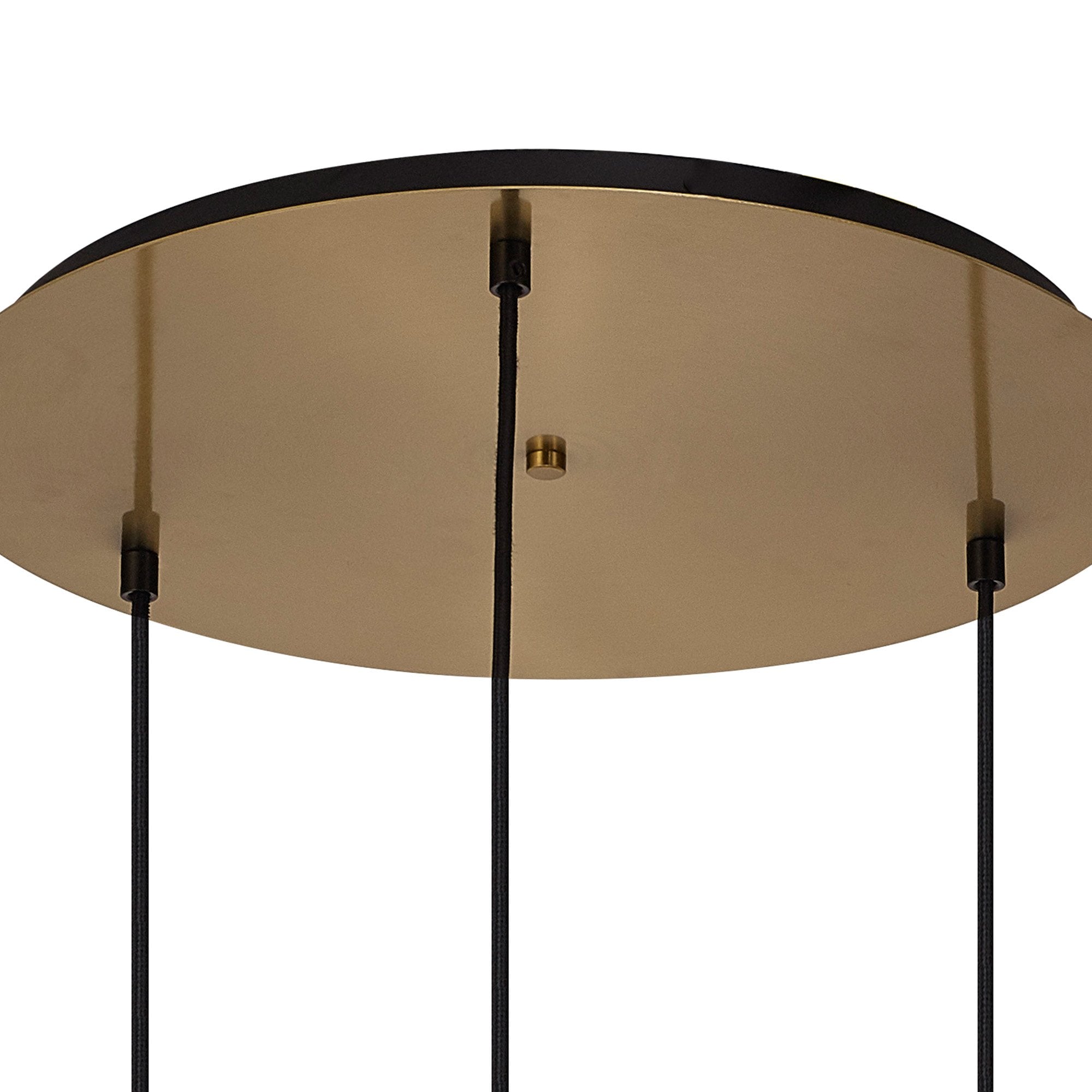 Fabula Springfield 3 Light Round Suspension Kit - Brass Gold - Frame Only