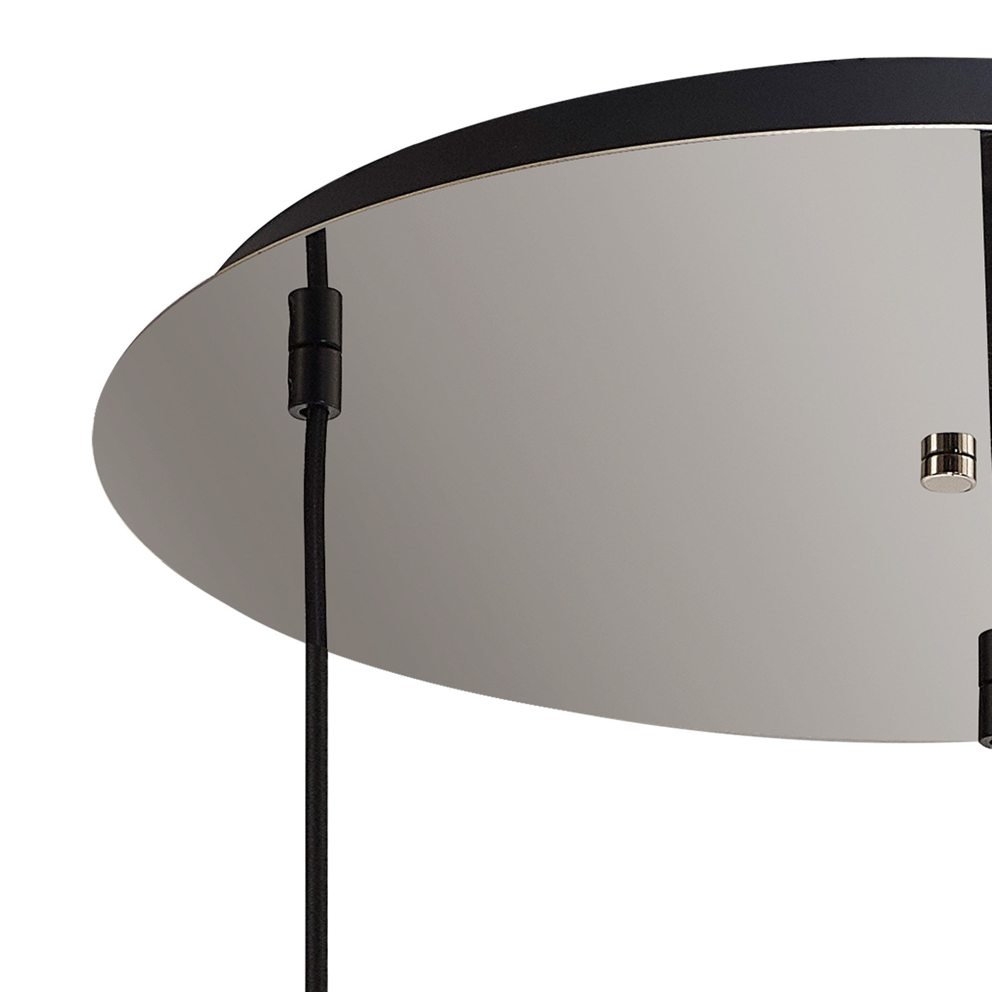 Fabula Springfield 3 Light Round Suspension Kit - Polished Nickel - Frame Only