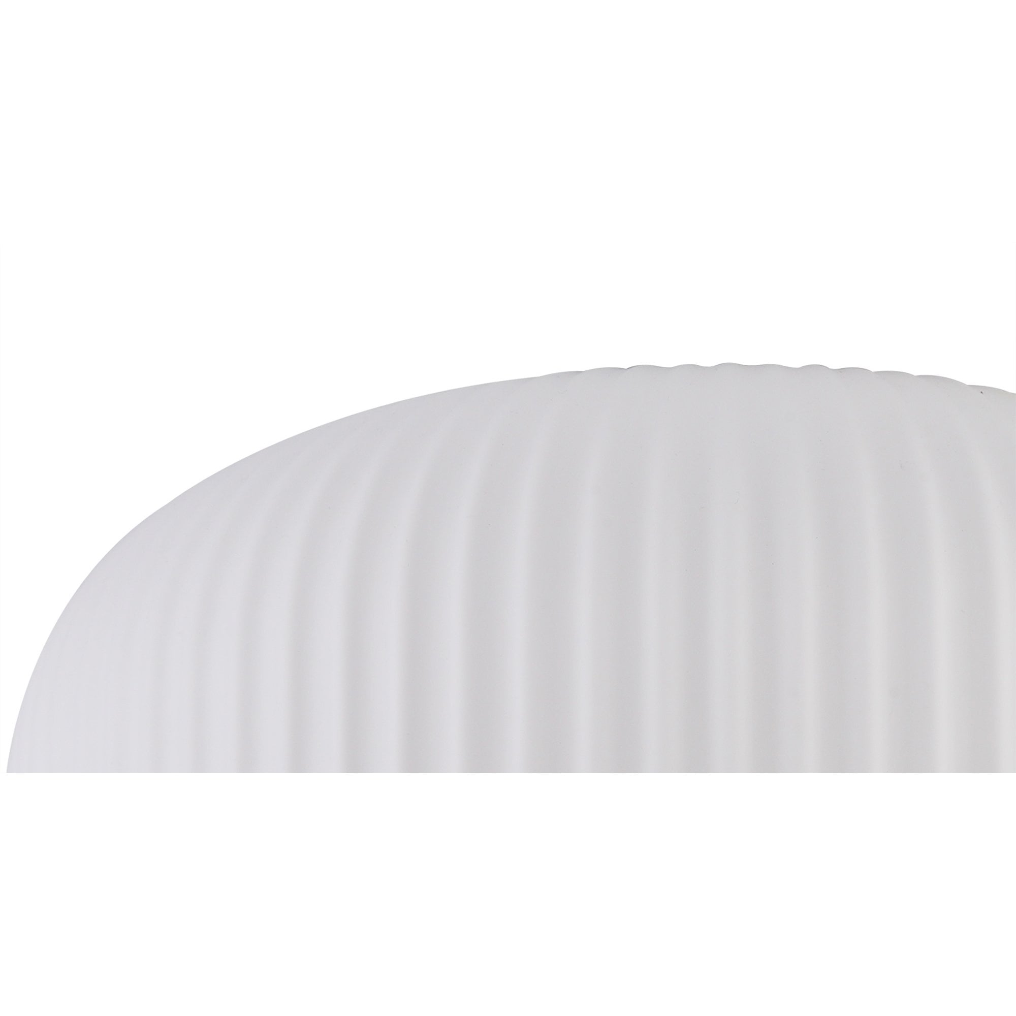 Fabula Springfield 30cm Pumpkin Shaped Ribbed Shade - Opal Glass - Shade Only