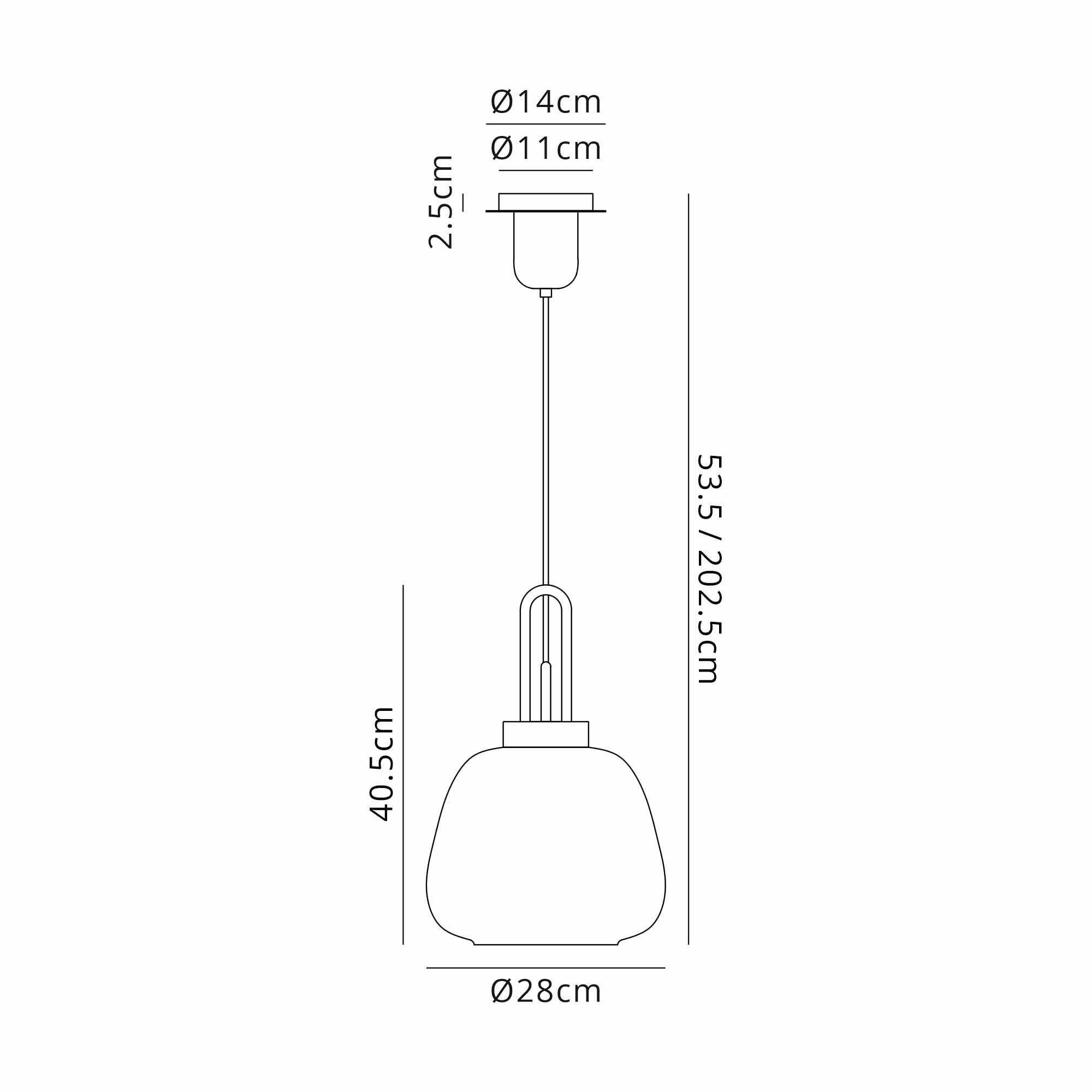 Fabula Springfield Single Pendant - 28cm Trapezium Glass Shade - Matt Black & Brass Gold Fade Glass
