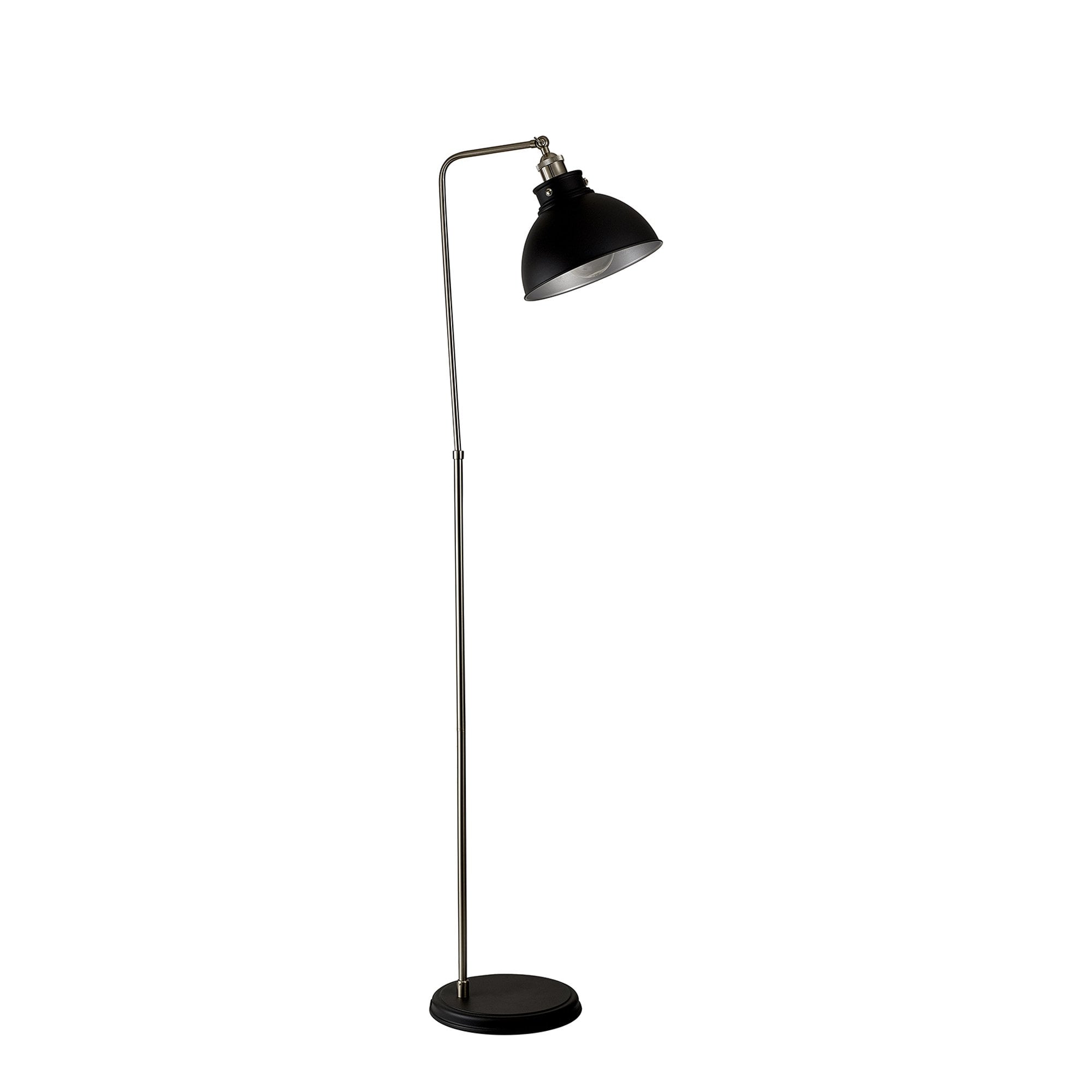 Fabula Sunnyside Adjustable Floor Lamp - Graphite & Satin Nickel