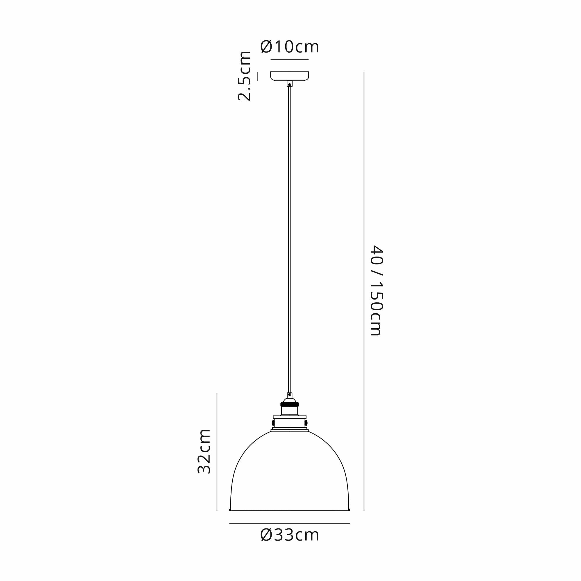 Fabula Sunnyside Large Pendant - Graphite & Satin Nickel