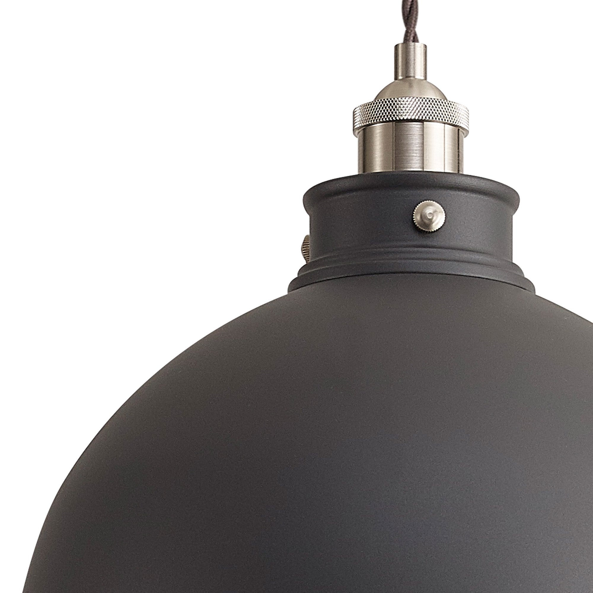 Fabula Sunnyside Large Pendant - Graphite & Satin Nickel