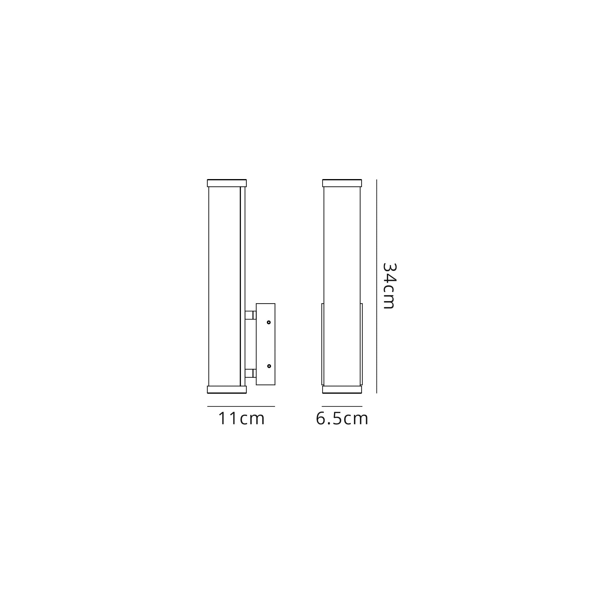 Fabula Torrington Small Wall Lamp - Sand Black - IP44