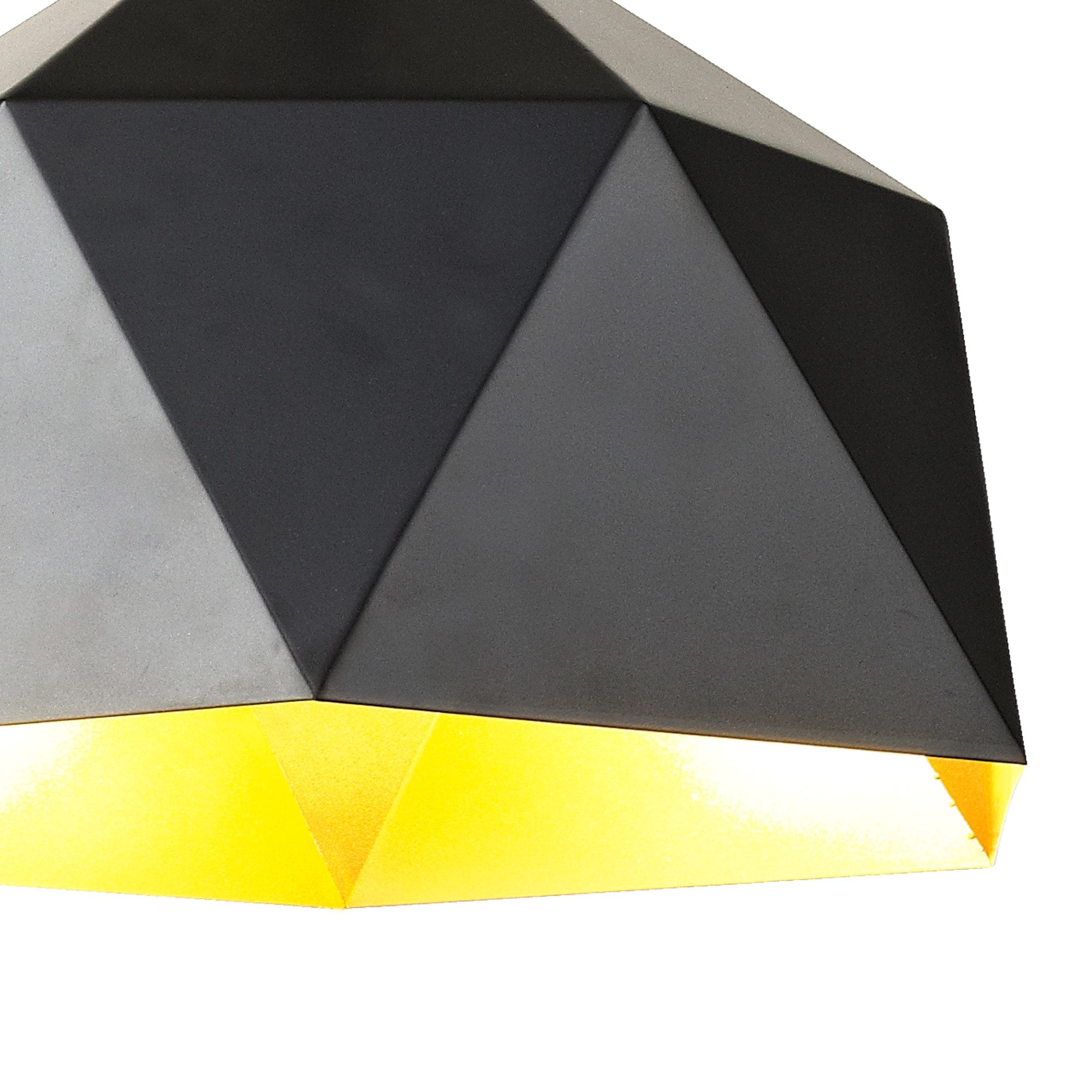 Fabula Winchester Single Pendant - Matt Black & Gold Inner