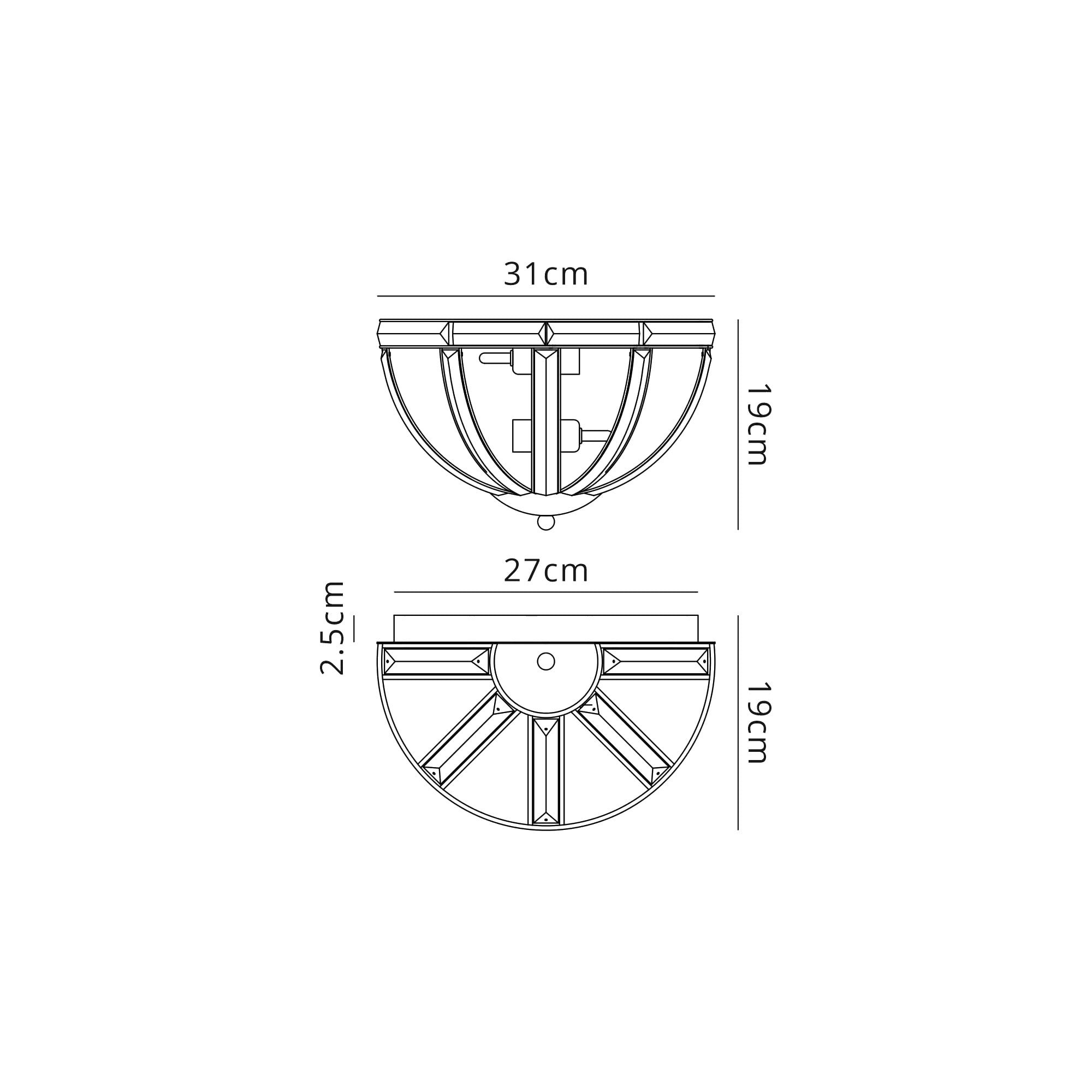 Fabula Woodford 2 Light Wall Light - Polished Nickel