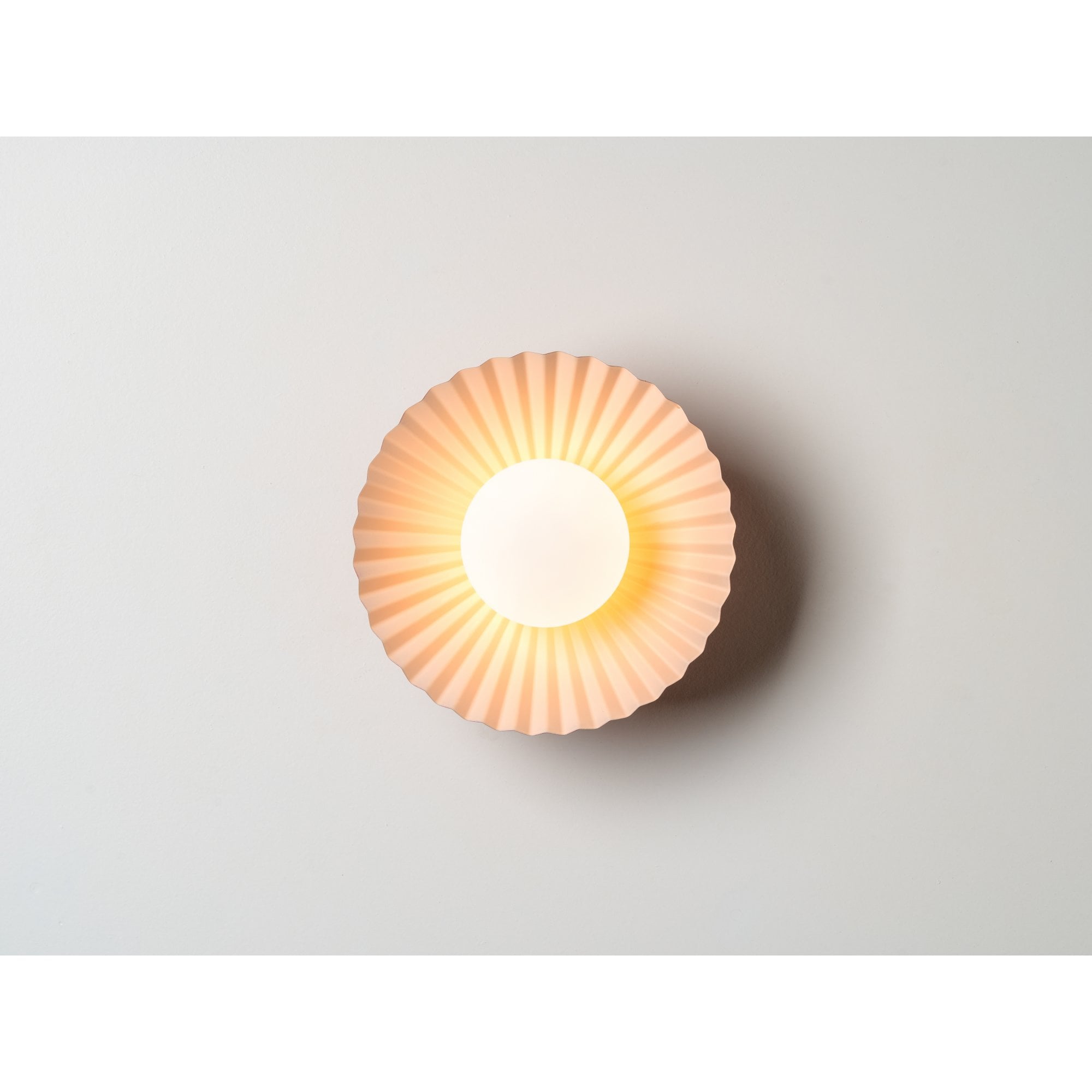 houseof. The Pleat Wall Light - Burnt Orange & Pale Pink