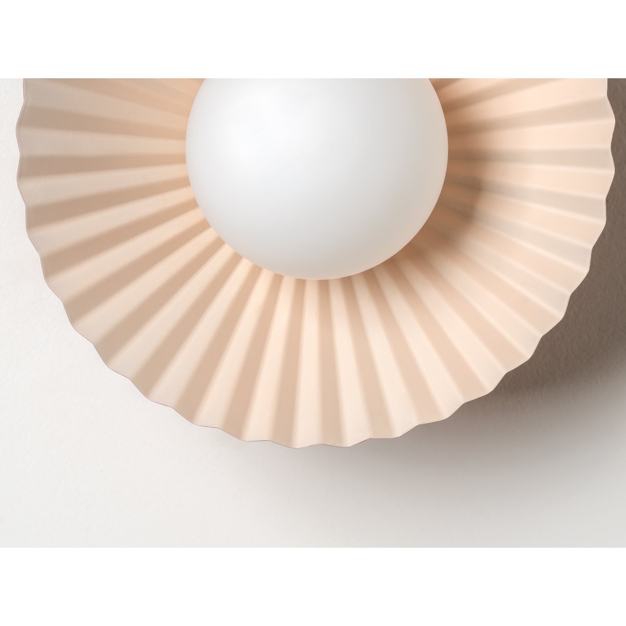 houseof. The Pleat Wall Light - Burnt Orange & Pale Pink