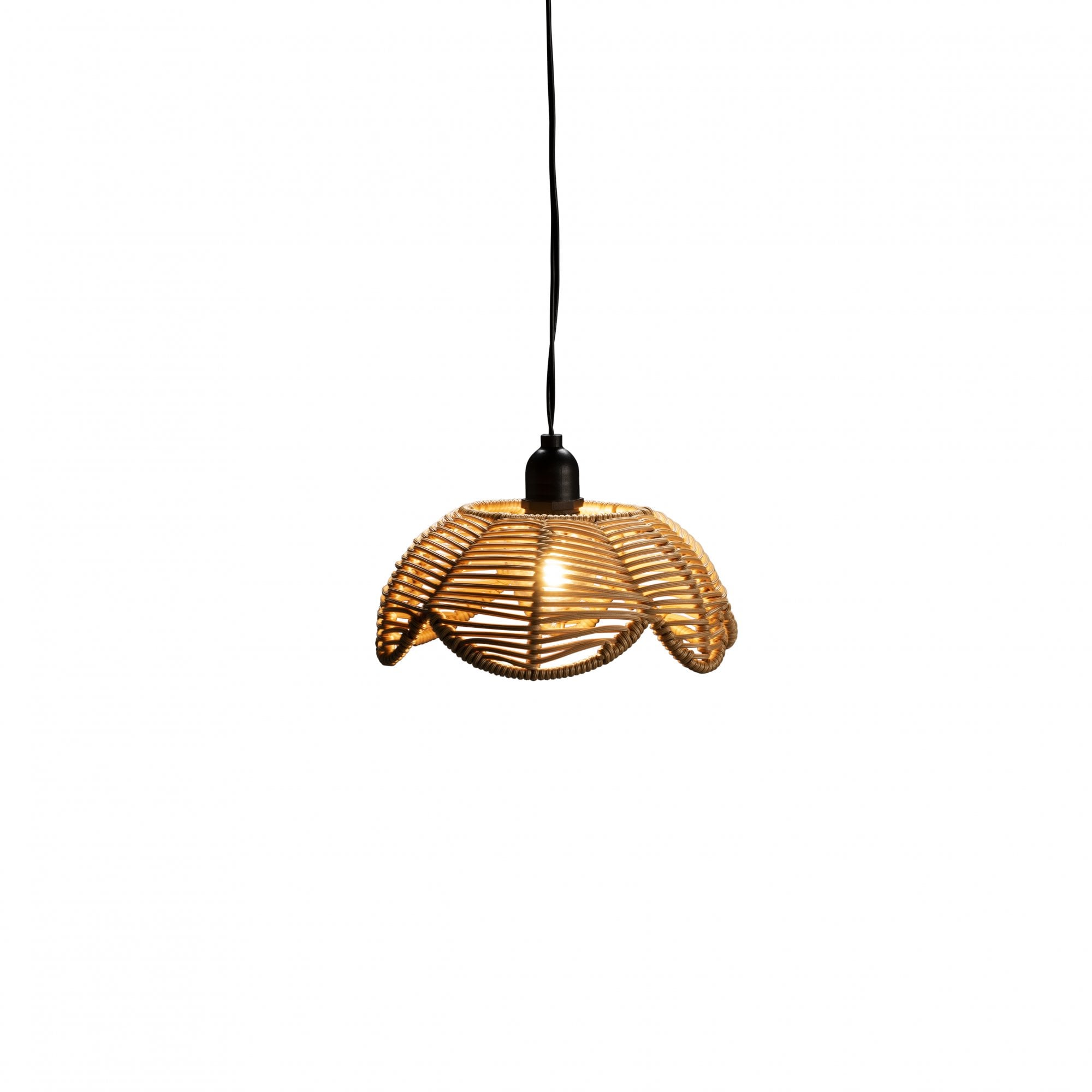 Konstsmide Small Flower Festoon Lamp Shades - 5 Pcs - Natural Rattan - Shade Only