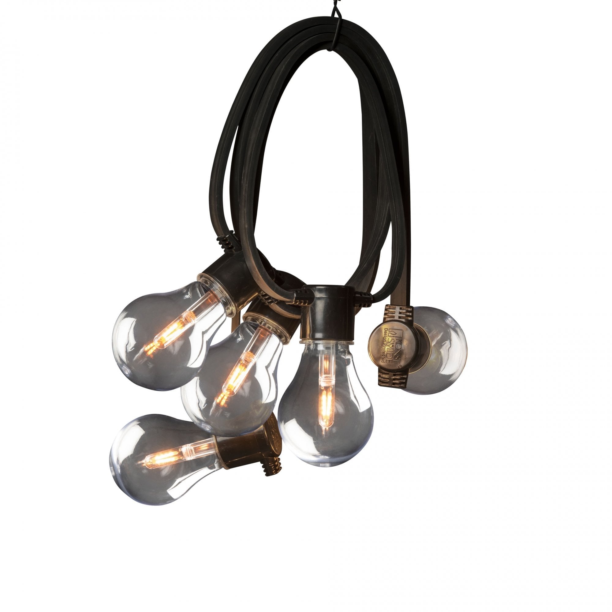 Konstsmide Festoon 9.15m Add-On Set - 10 LED Bulbs - 1800K - Thick Cable