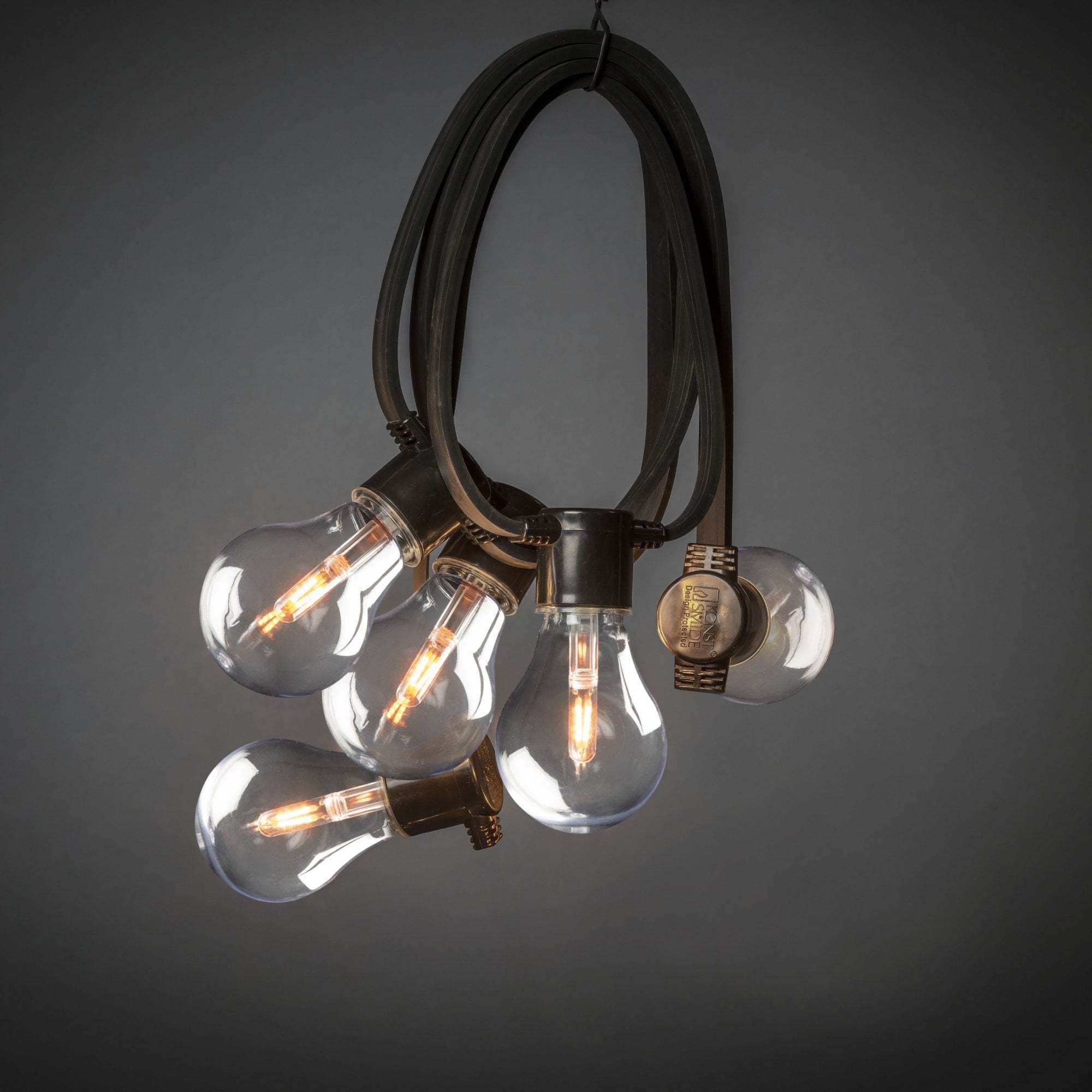 Konstsmide Festoon 9.15m Add-On Set - 10 LED Bulbs - 1800K - Thick Cable
