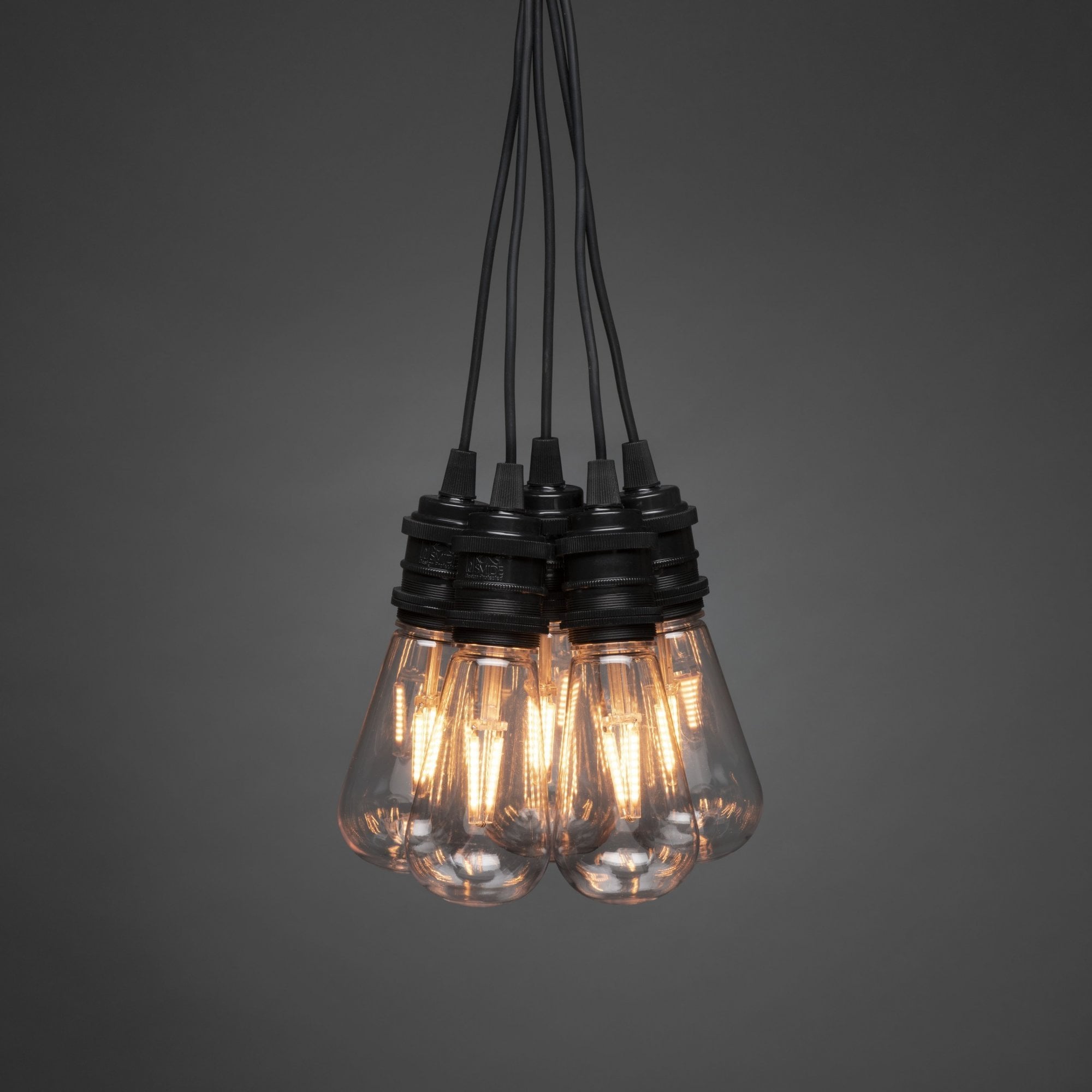 Konstsmide Festoon 9.15m Add-On Set - 10 Pear-Shaped LED Bulbs - 1800K - Icicle Drop