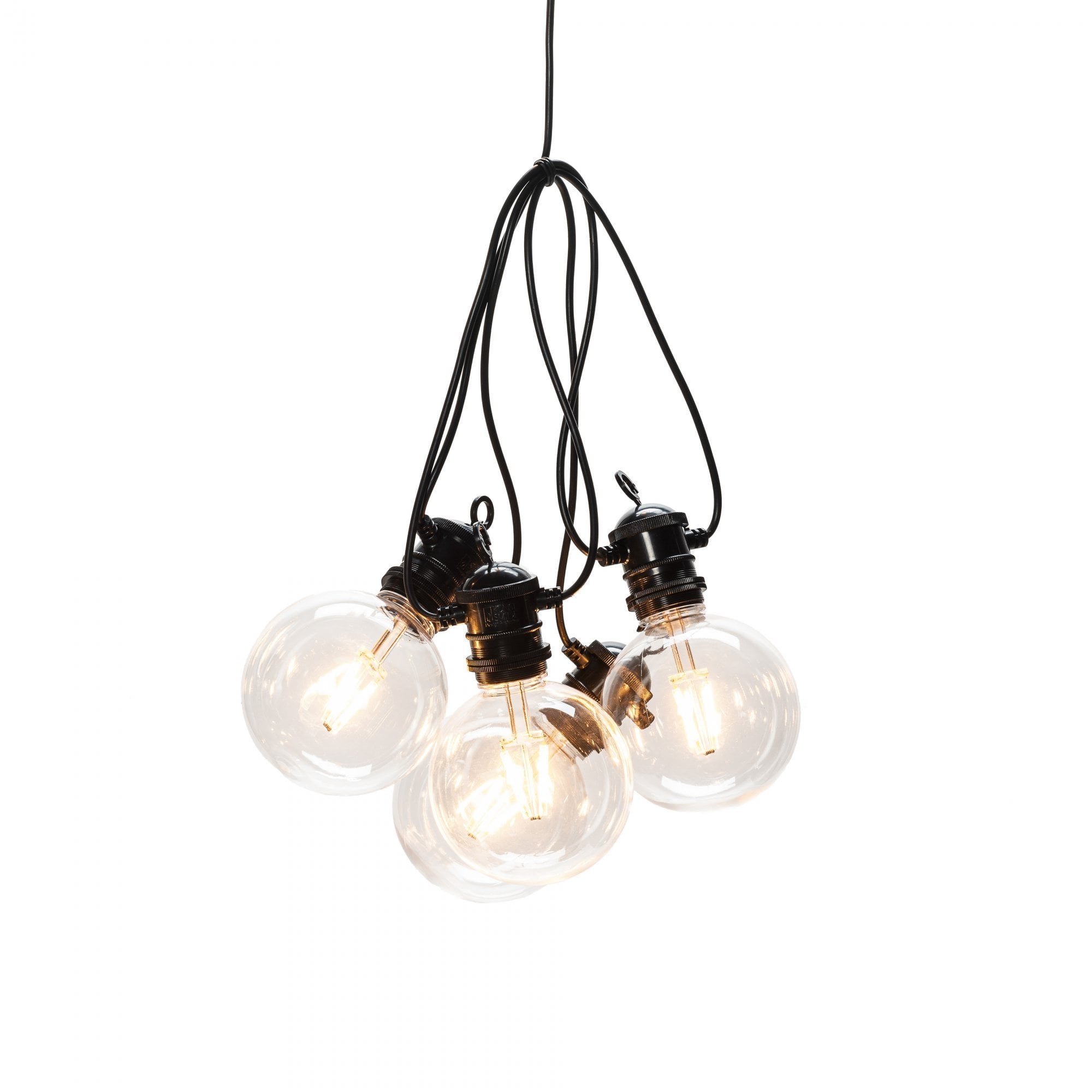 Konstsmide Festoon 9.15m Add-On Set - 10 Round LED Bulbs - 1800K