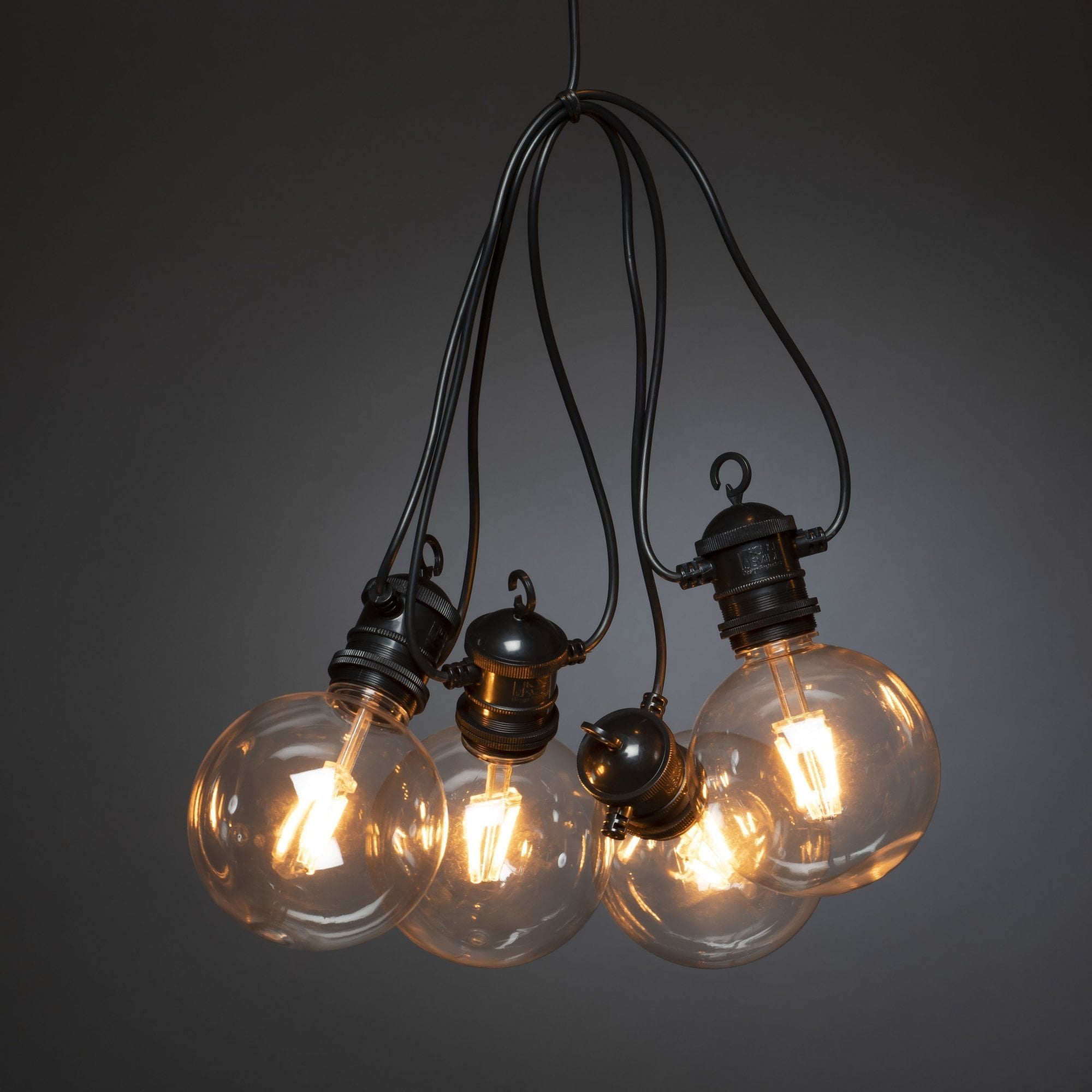 Konstsmide Festoon 9.15m Add-On Set - 10 Round LED Bulbs - 1800K