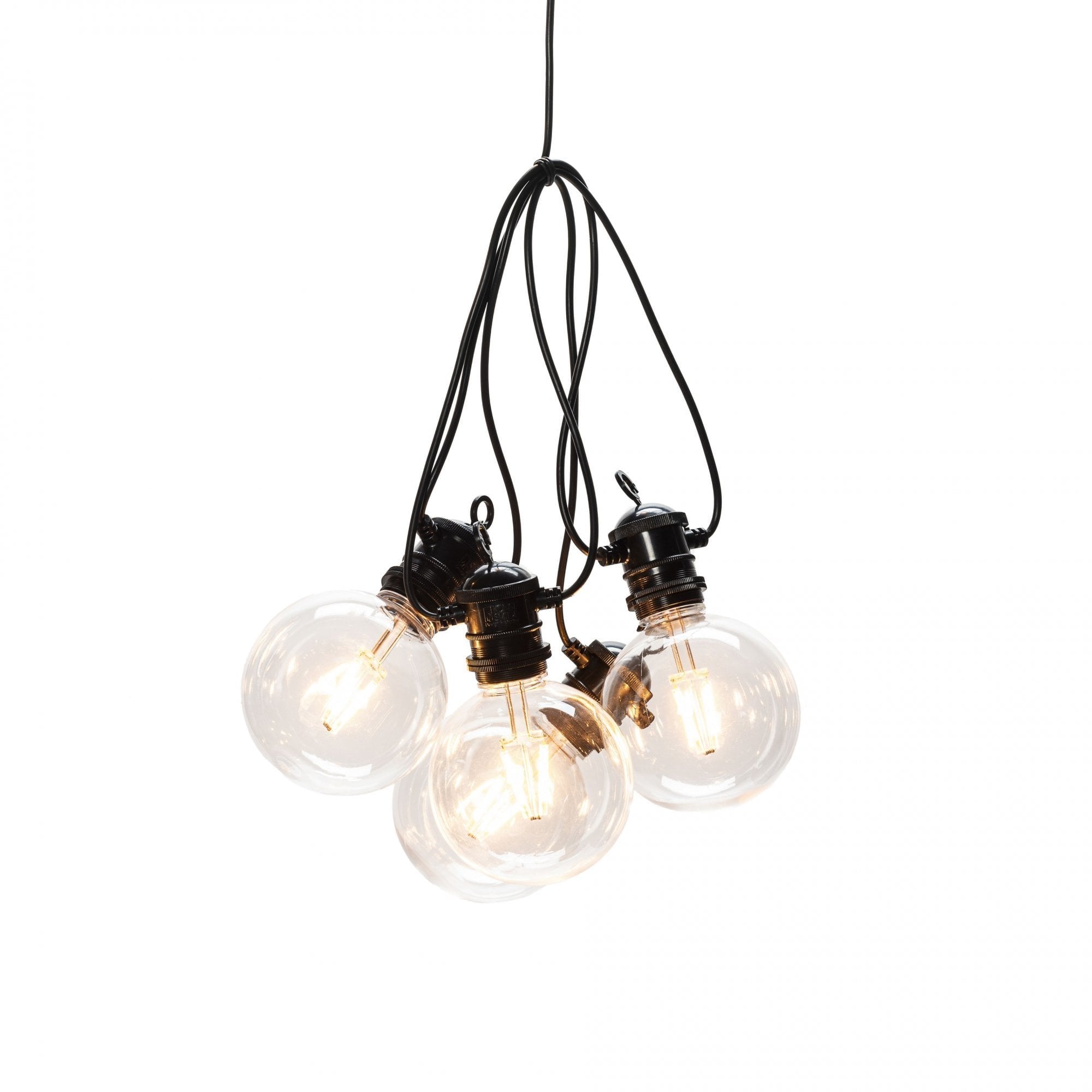 Konstsmide Festoon 4.5m Light Set - 10 Round LED Bulbs - 1800K - Short Drop