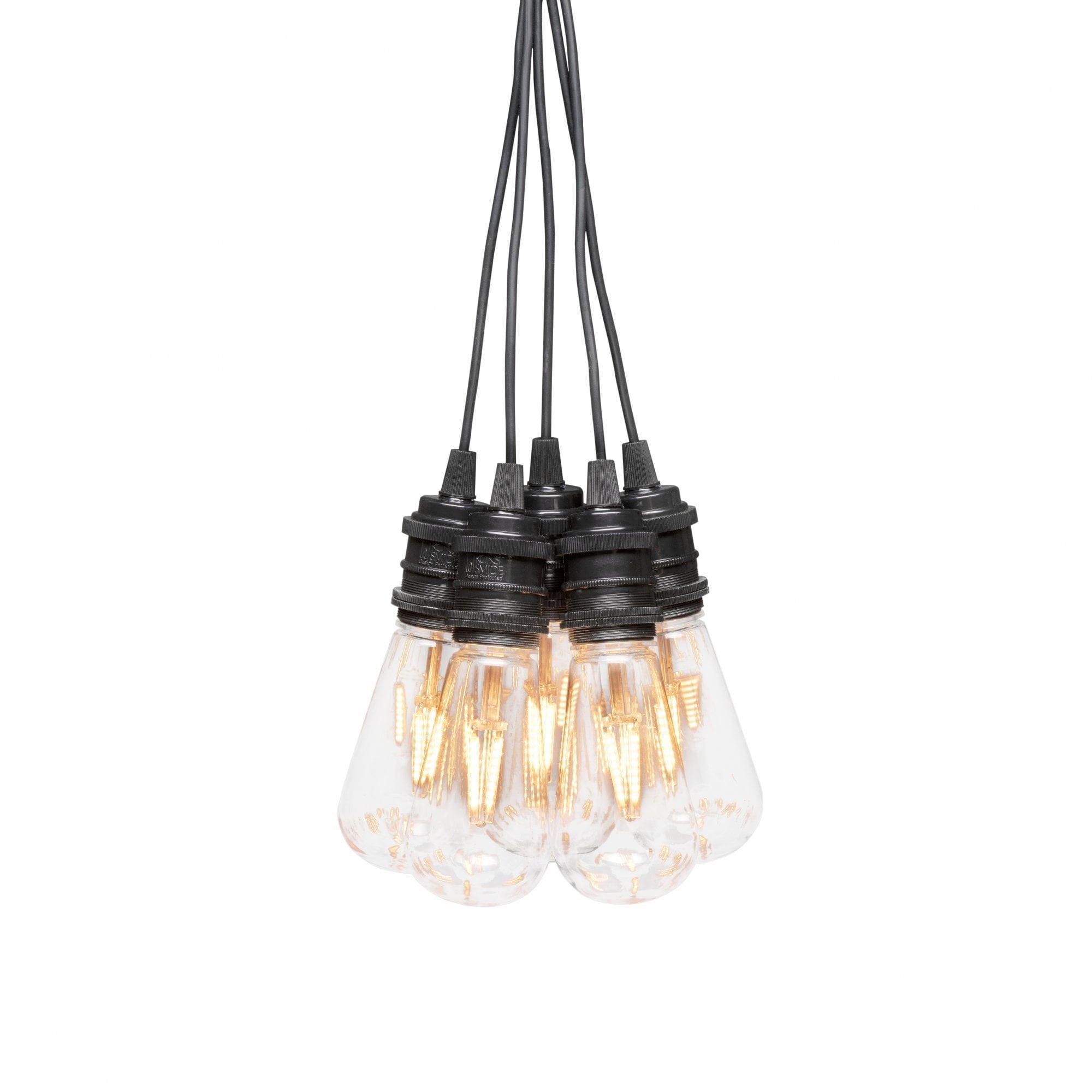 Konstsmide Festoon 9.15m Starter Set - 10 Pear-Shaped LED Bulbs - 1800K - Icicle Drop
