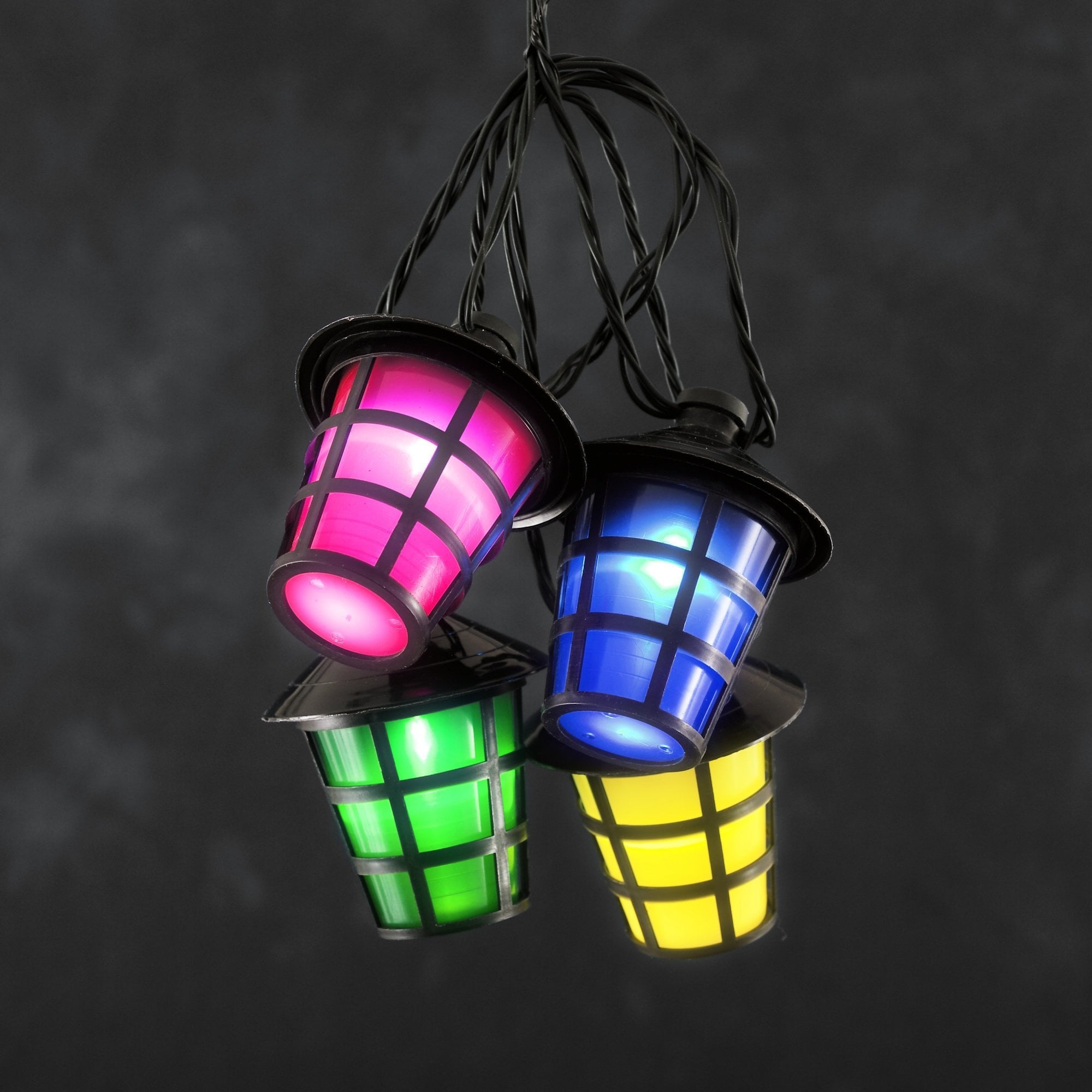 Konstsmide Festoon 4.75m Light Set - 20 LED Lanterns - Multicoloured