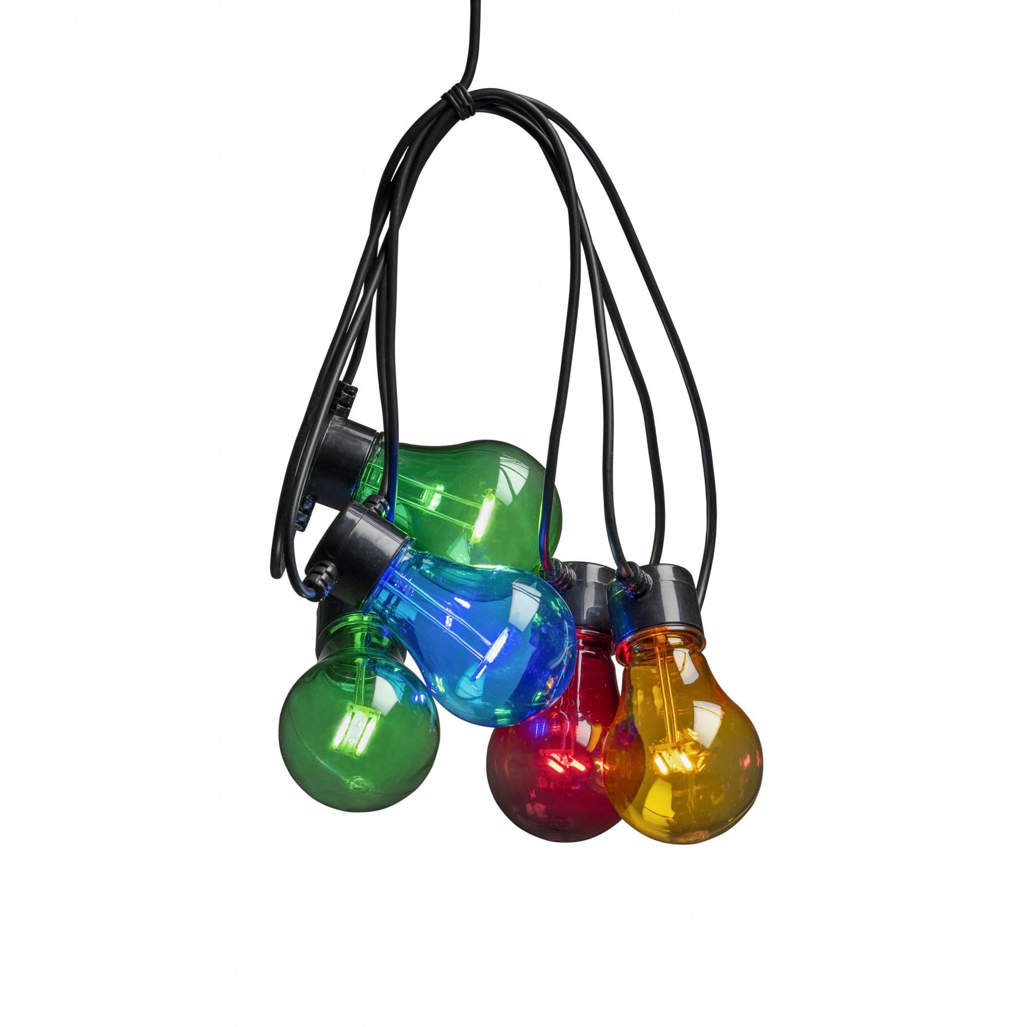 Konstsmide Festoon 9.5m Light Set - 20 LED Bulbs - Multicoloured - Short Drop