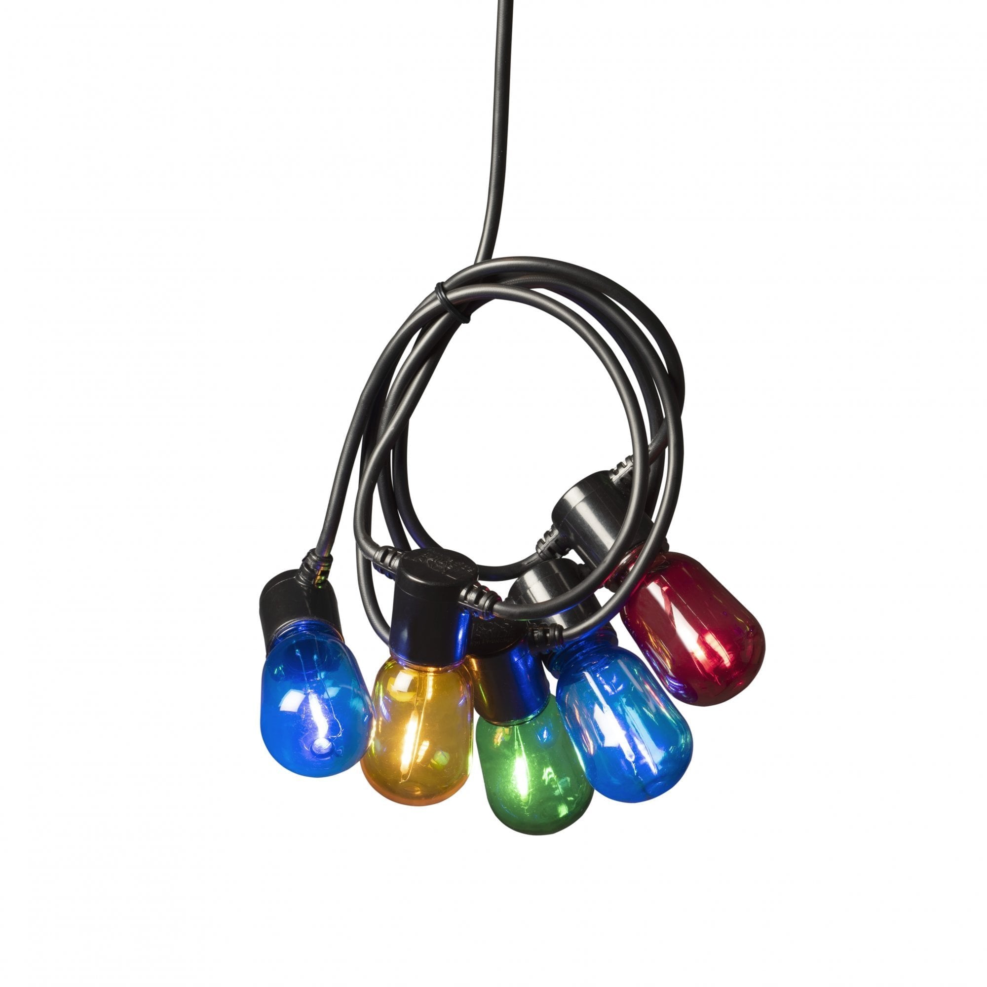 Konstsmide Festoon 9.75m Light Set - 40 Oval LED Bulbs - Multicoloured