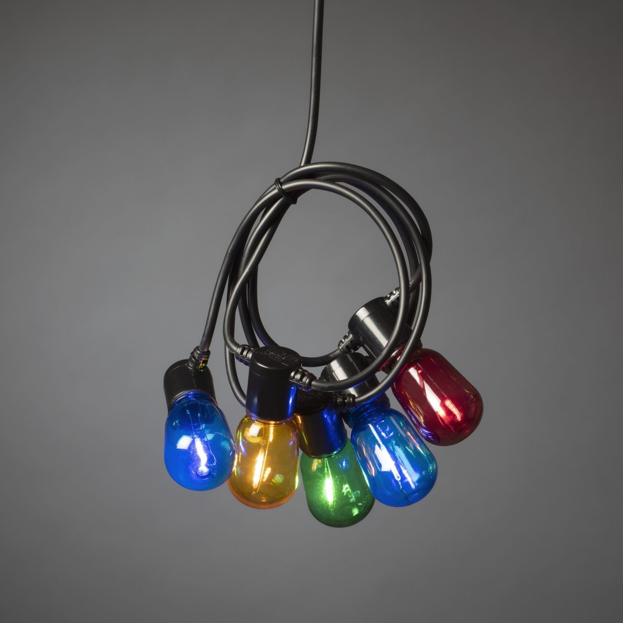 Konstsmide Festoon 9.75m Light Set - 40 Oval LED Bulbs - Multicoloured