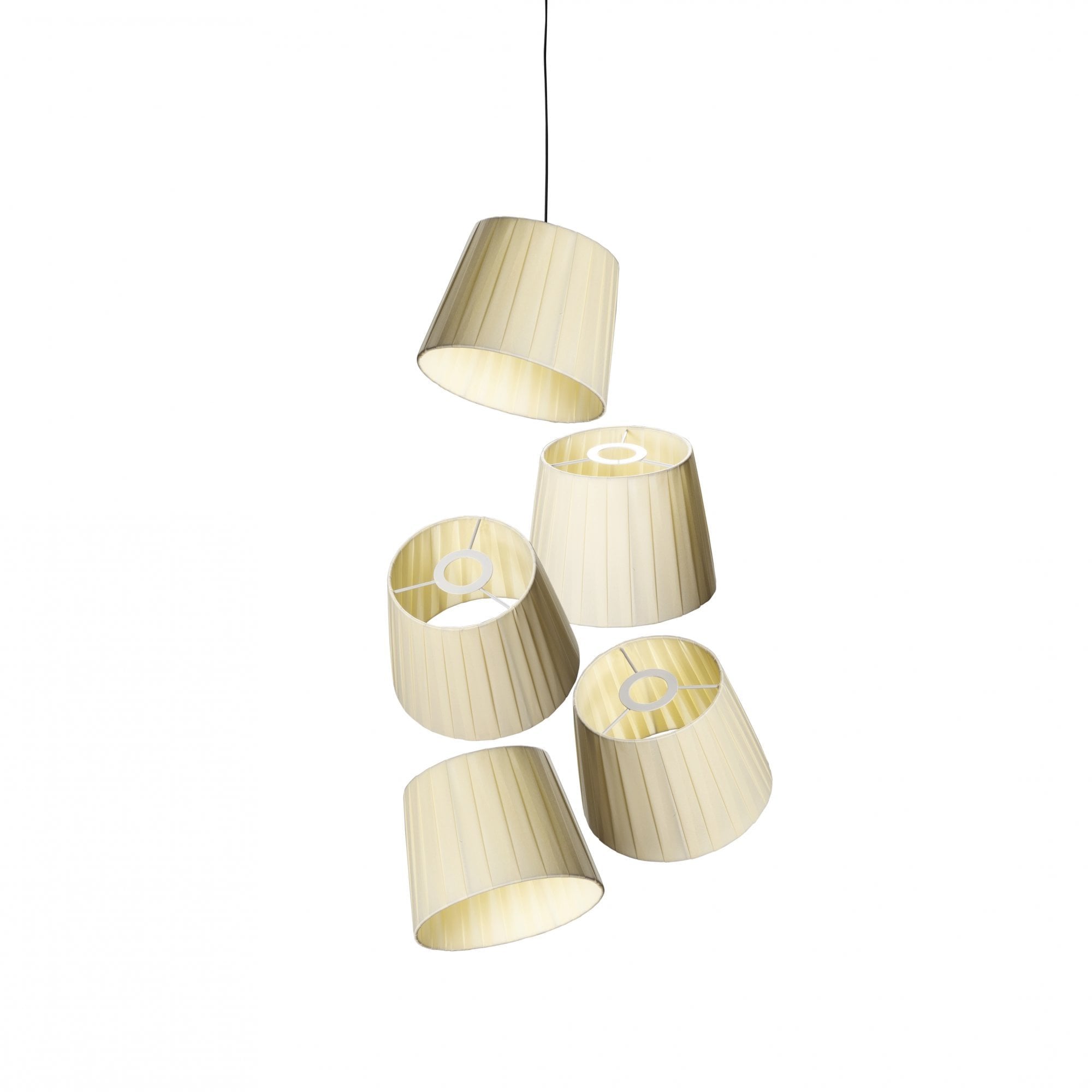 Konstsmide Large Festoon Lamp Shades - 5 Pcs - Ivory Fabric - Shade Only