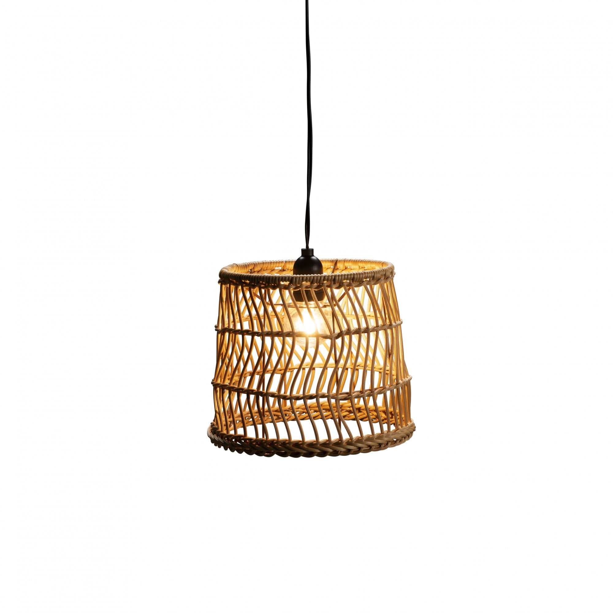 Konstsmide Large Tapered Festoon Lamp Shades - 5 Pcs - Natural Rattan - Shade Only
