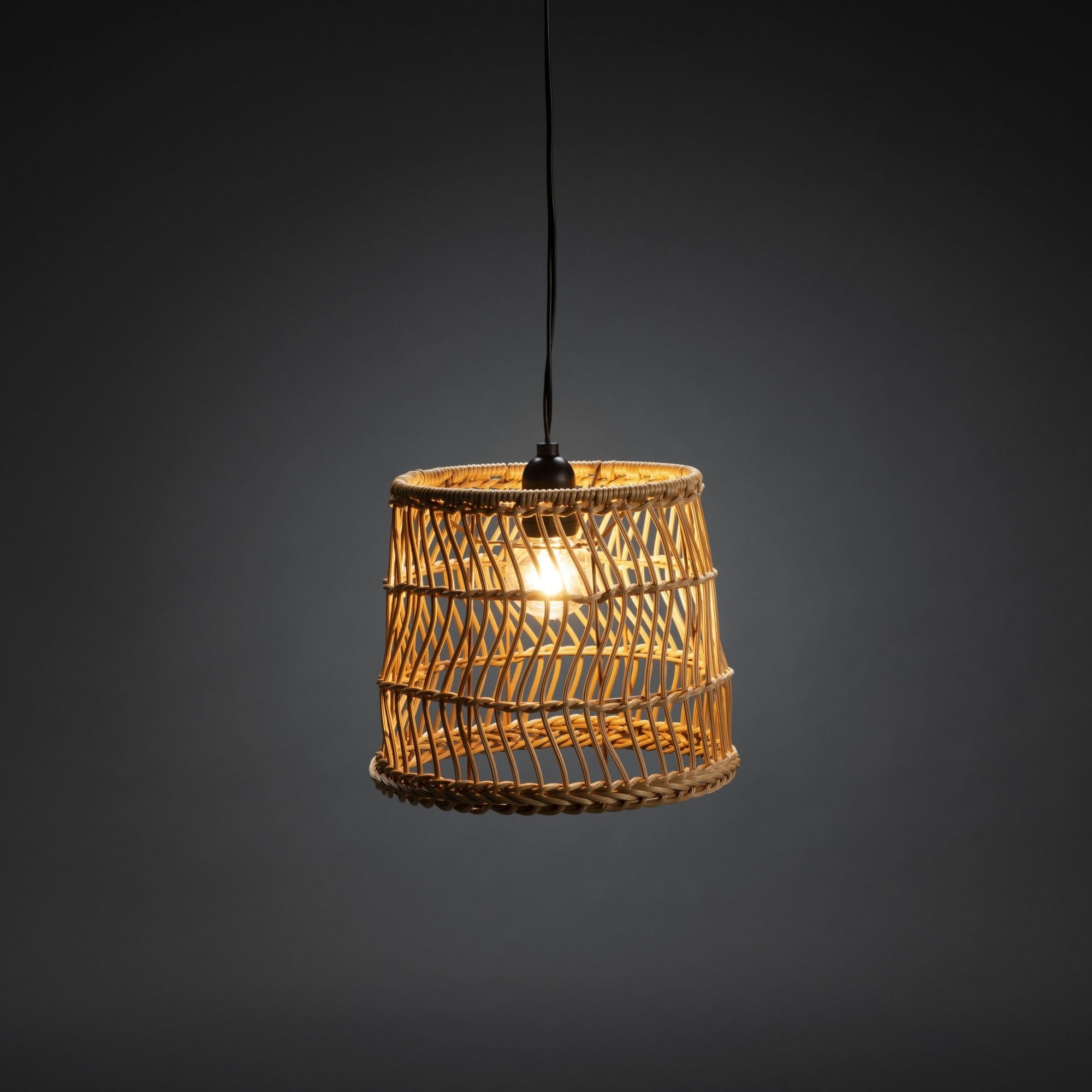 Konstsmide Large Tapered Festoon Lamp Shades - 5 Pcs - Natural Rattan - Shade Only