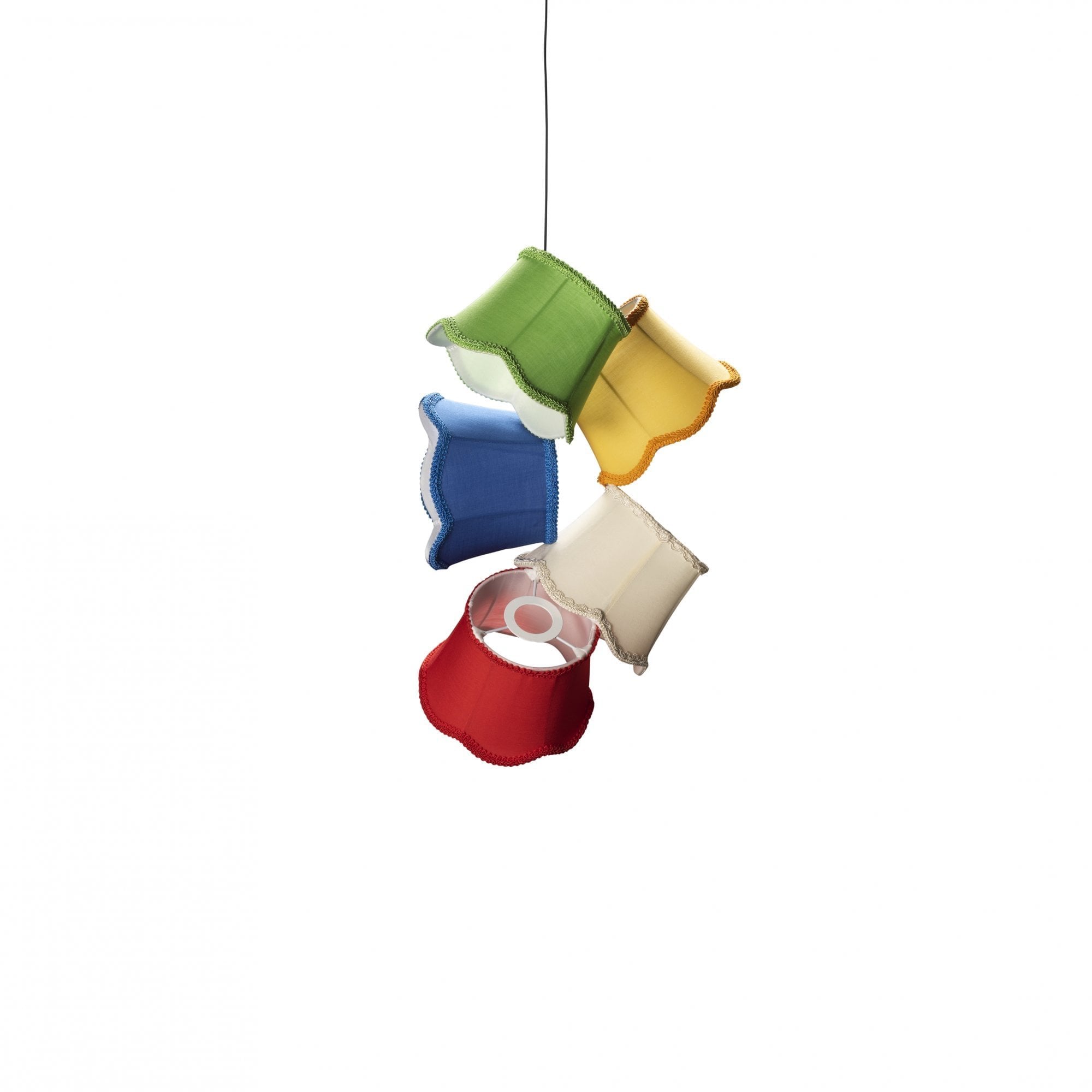 Konstsmide Small Festoon Lamp Shades - 5 Pcs - Multicoloured Fabric - Shade Only