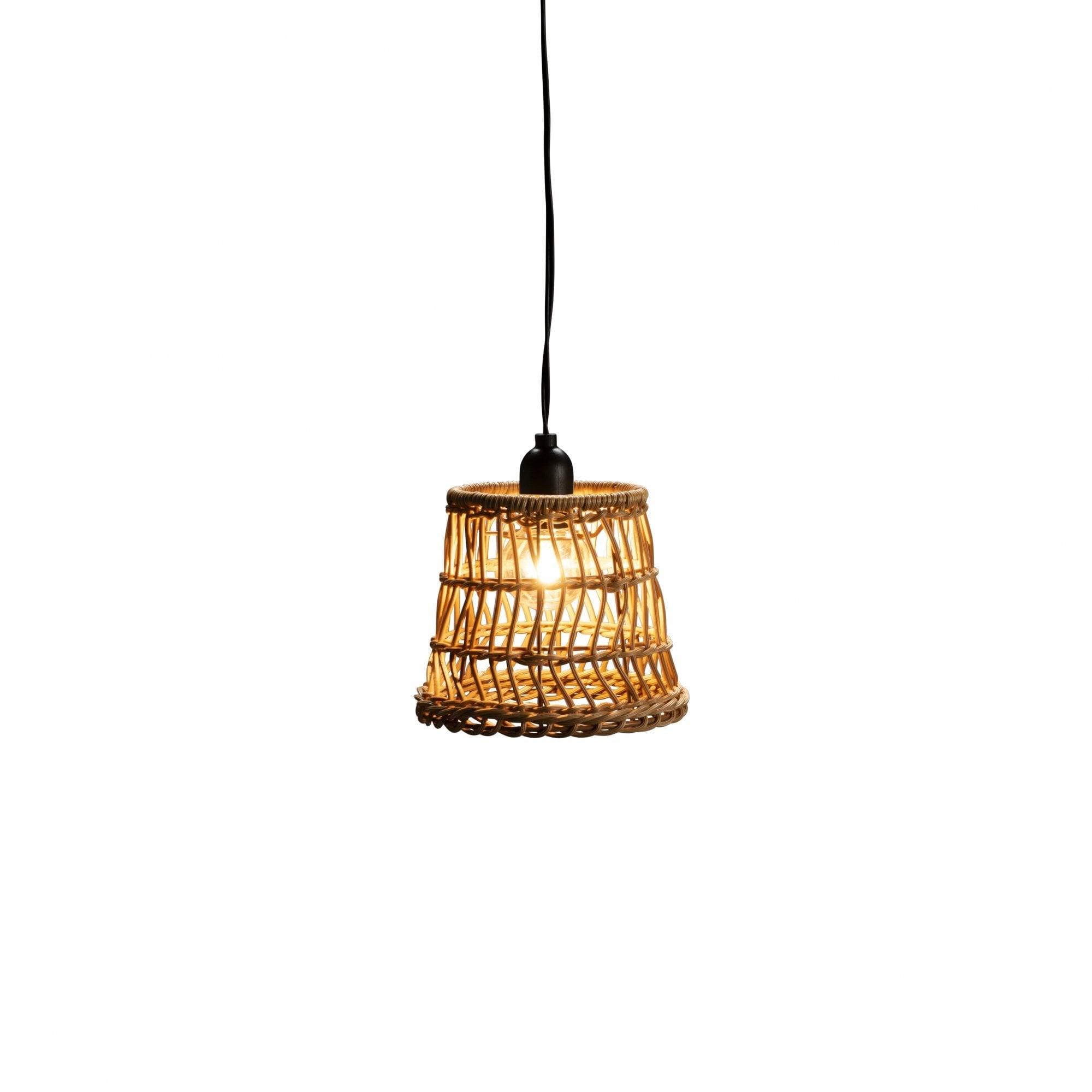 Konstsmide Small Tapered Festoon Lamp Shades - 5 Pcs - Natural Rattan - Shade Only