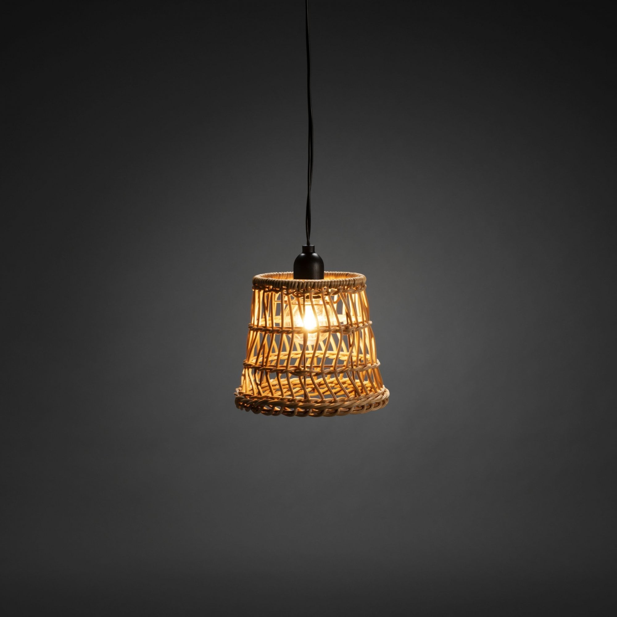 Konstsmide Small Tapered Festoon Lamp Shades - 5 Pcs - Natural Rattan - Shade Only