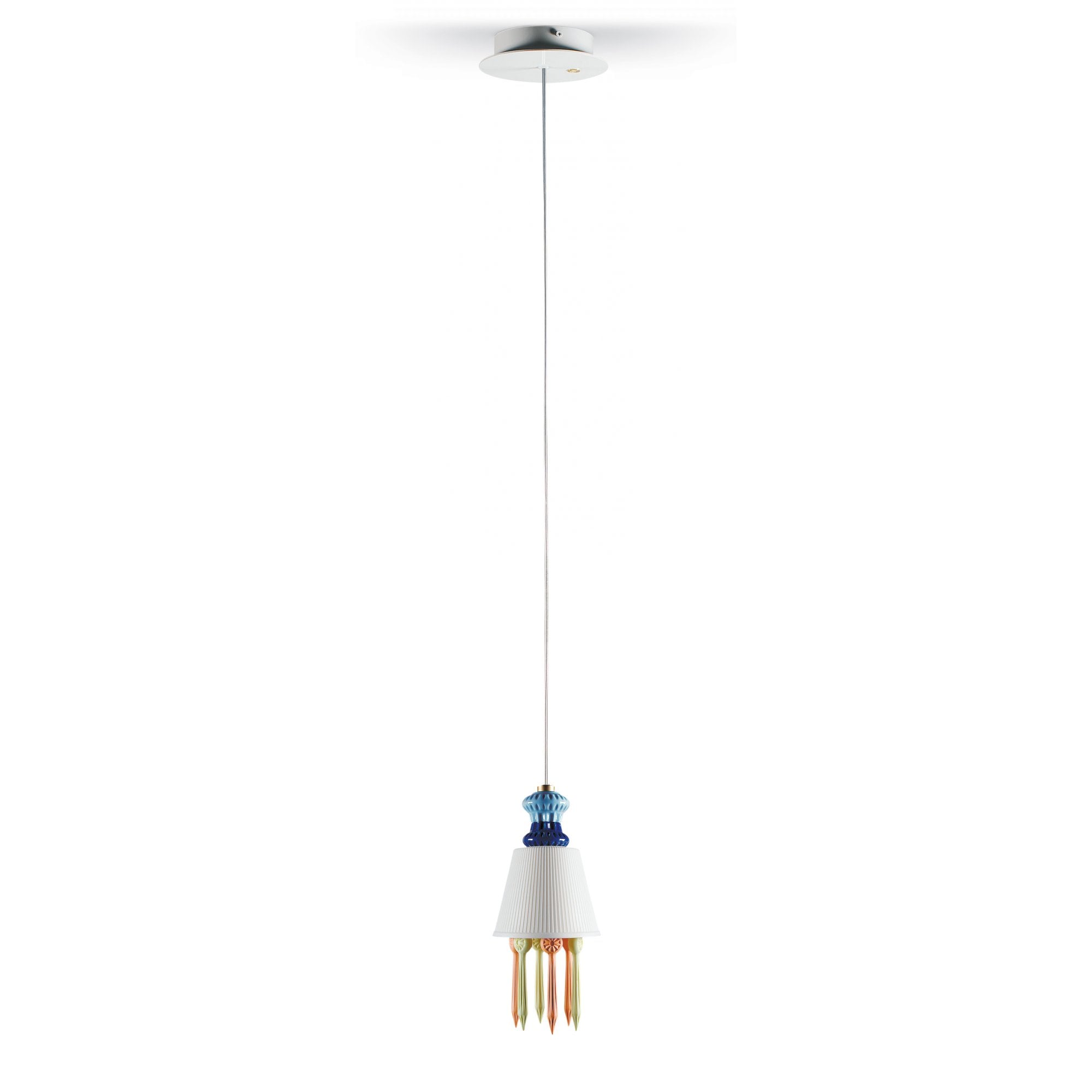 Lladro Belle De Nuit Lithophane Hanging Lamp - Multicolour