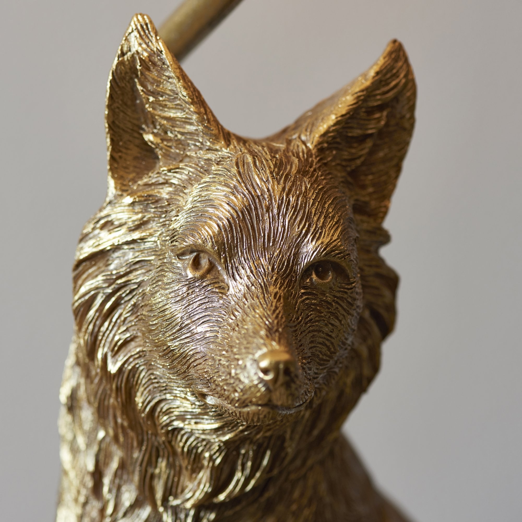 Endon Fox Single Table Light - Vintage Gold Paint & Black Fabric