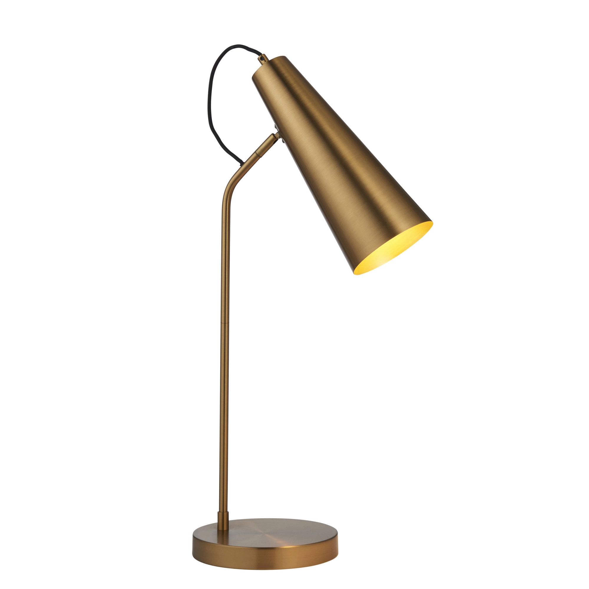 Endon Karna New Single Table Light - Warm Antique Brass Plate