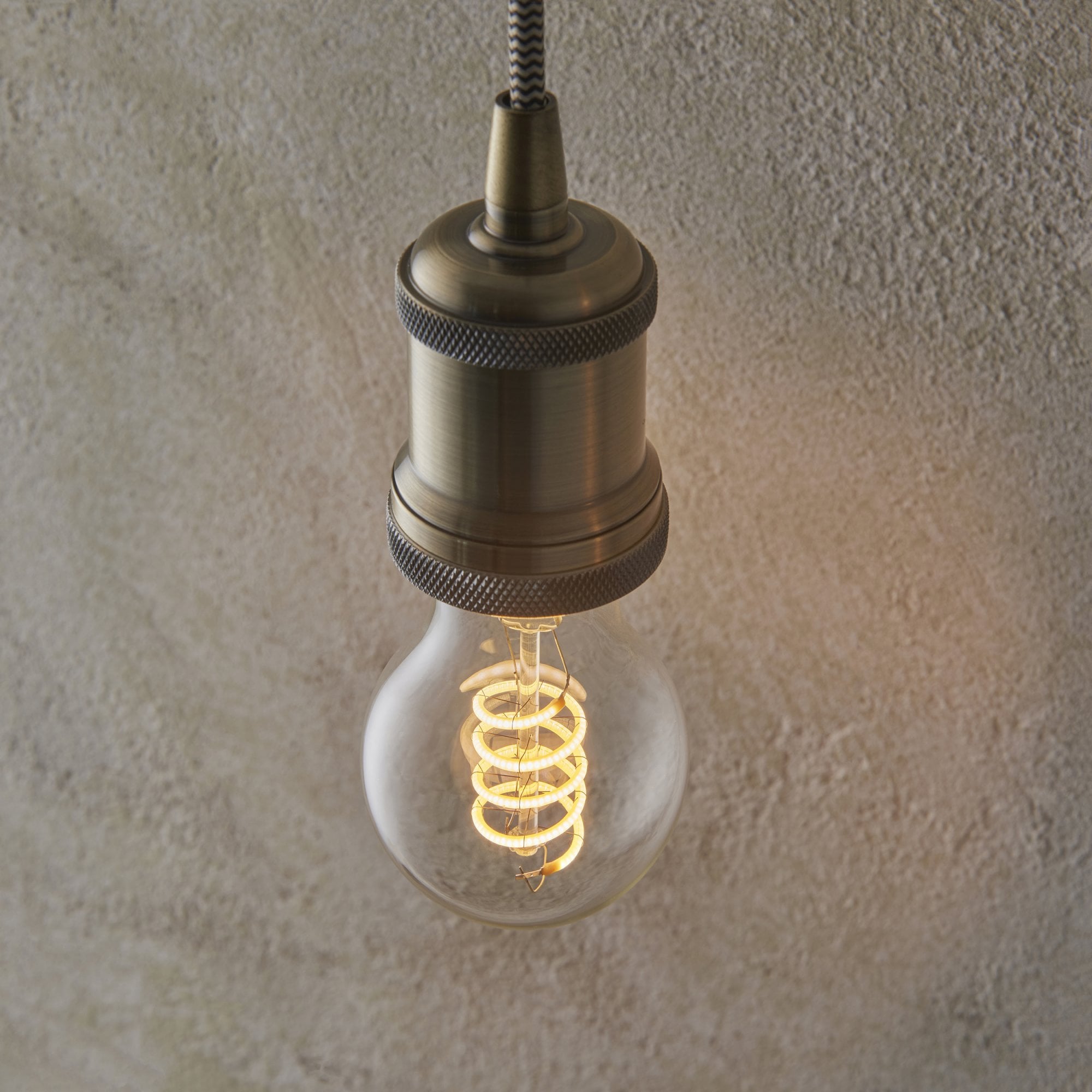 Endon E27 4W LED Spiral GLS Bulb - 2200K - Dimmable - Clear Glass