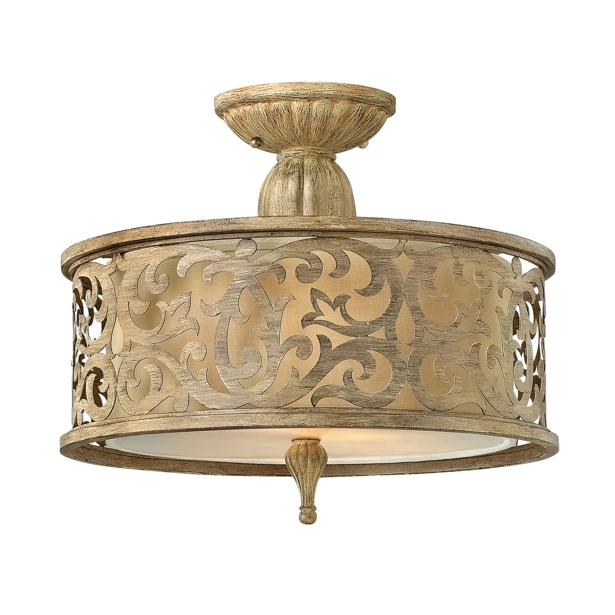 Hinkley Carabel 2 Light Small Semi-Flush - Brushed Champagne