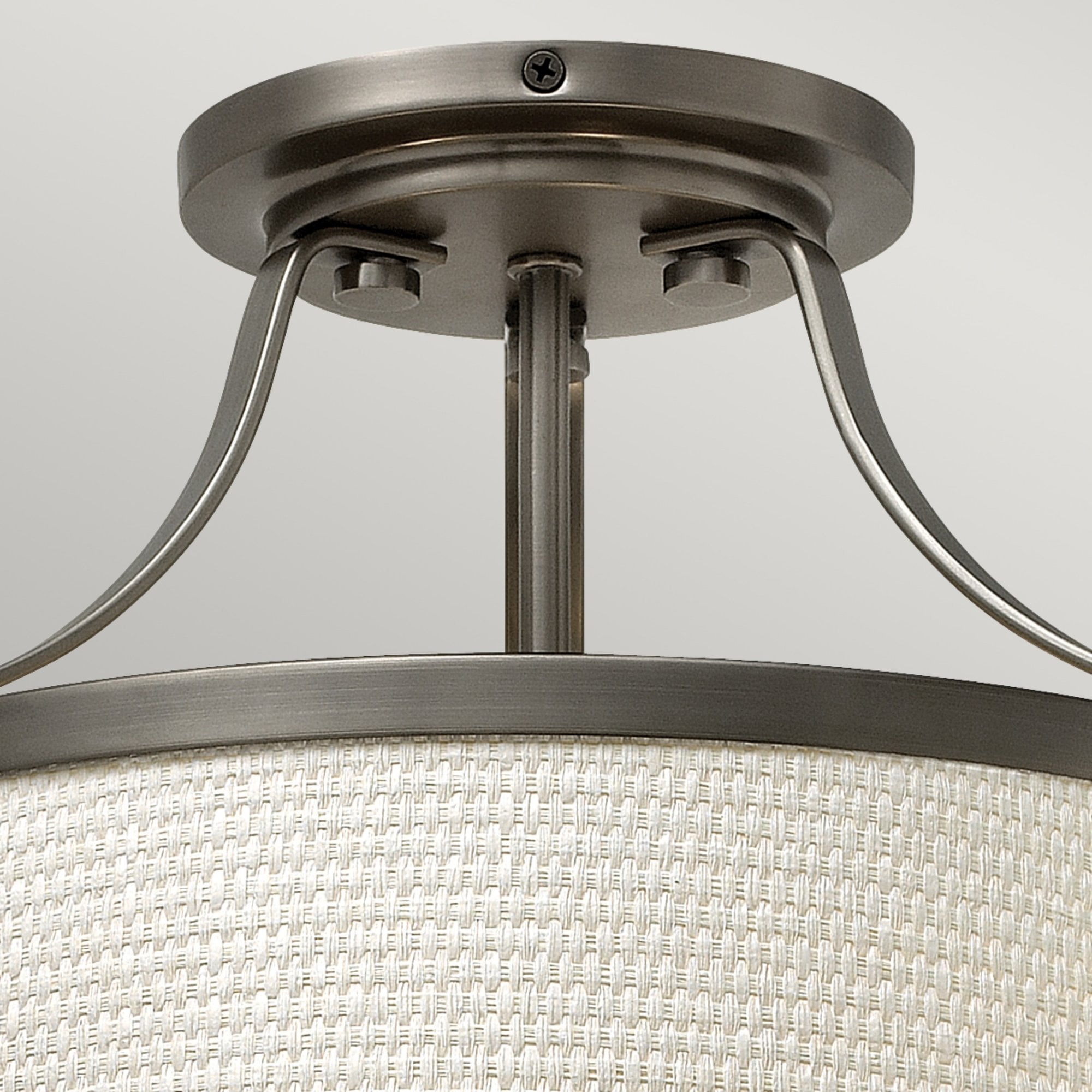 Hinkley Charlotte 3 Light Semi-Flush - Antique Nickel
