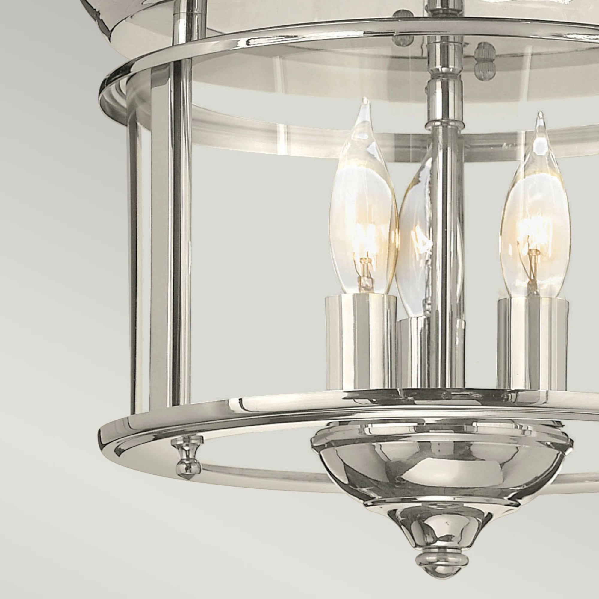 Hinkley Gentry 3 Light Flush Mount - Polished Nickel