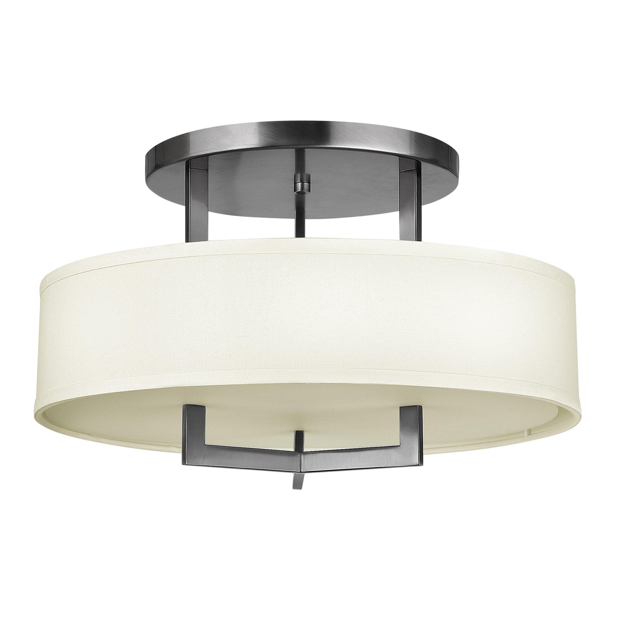 Hinkley Hampton 3 Light Semi-Flush - Antique Nickel