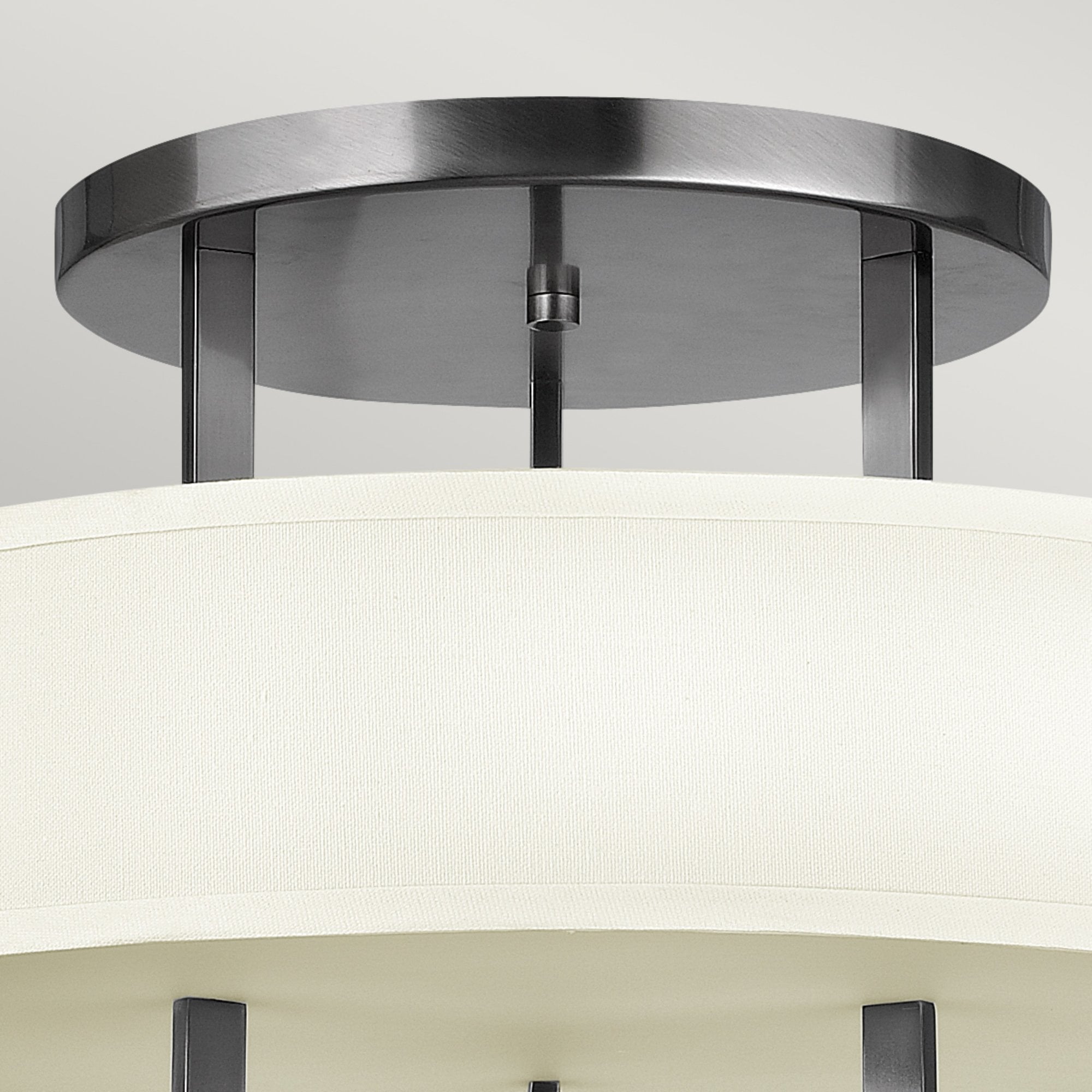 Hinkley Hampton 3 Light Semi-Flush - Antique Nickel