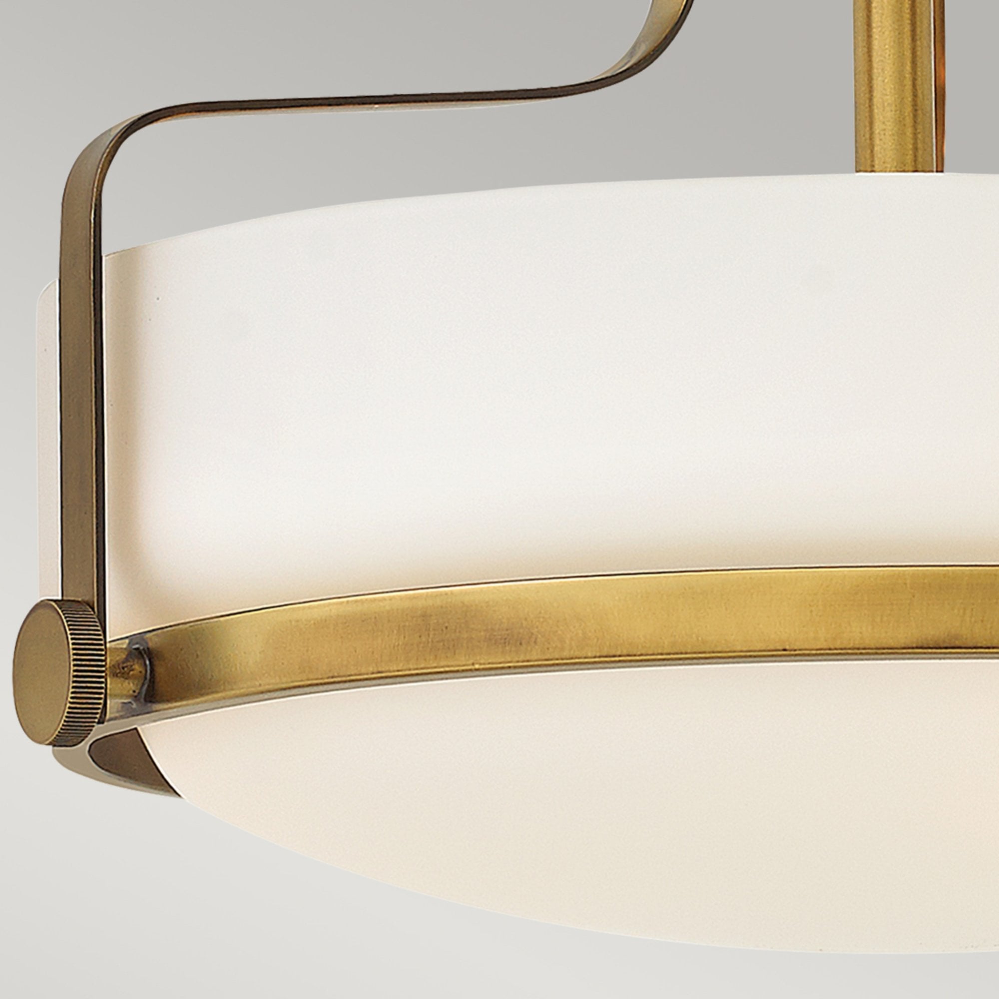 Hinkley Harper Small Semi-Flush - Opal - Heritage Brass